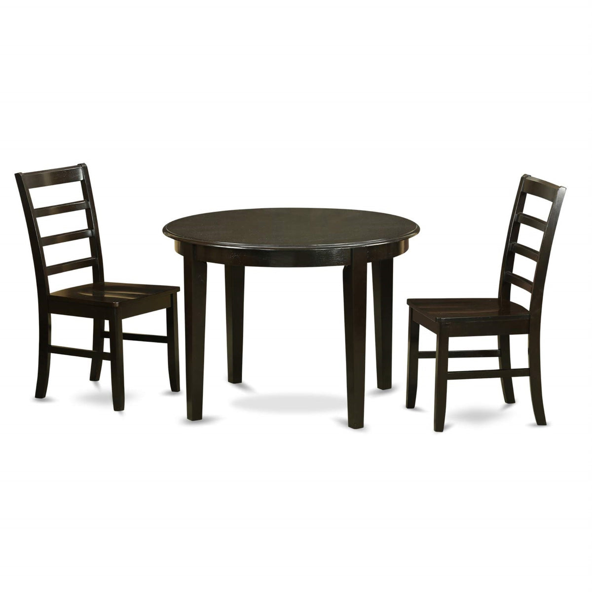 Casafoyer Bopf3-Cap-W 3 Piece Dining Room Table Set Contains A Round Kitchen Table And 2 Dining Chairs, 42X42 Inch, Cappuccino