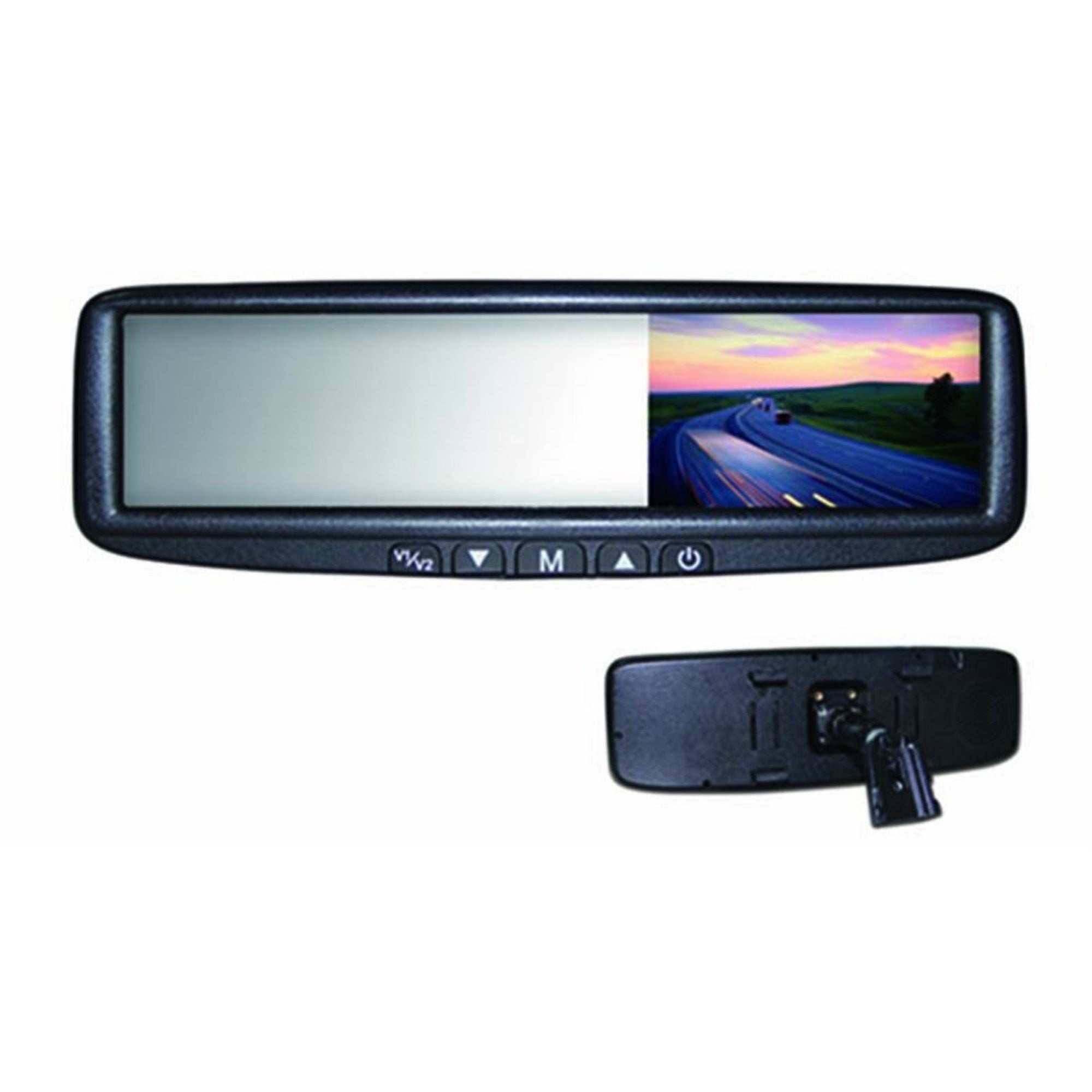 Boyo Vtb46M - Replacement Or Clip-On Rear-View Mirror With 4.3' Tft-Lcd Backup Camera Monitor