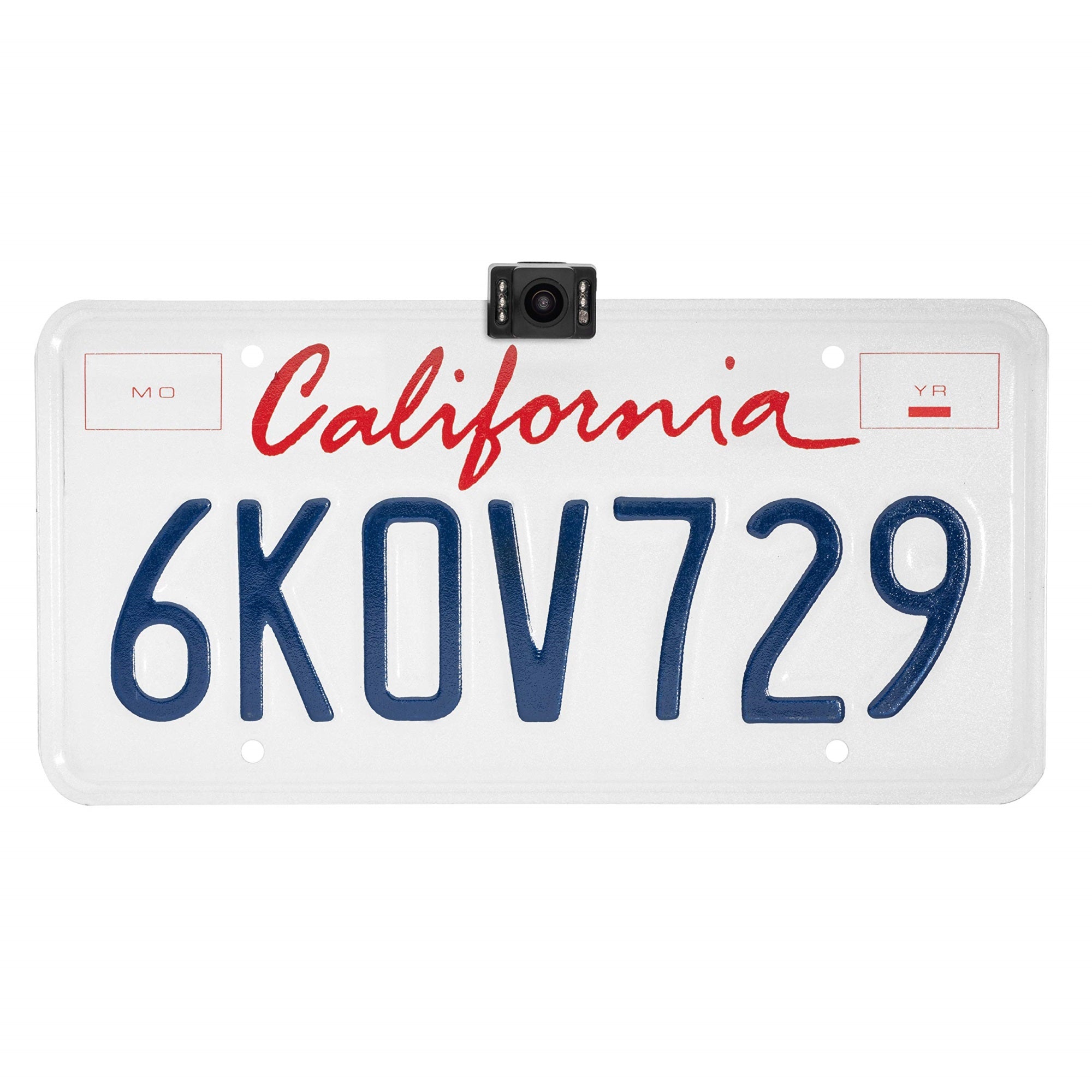 Boyo Vtl17Ltj - Concealed License Plate Backup Camera With Active Parking Lines And Led Lights (Black)