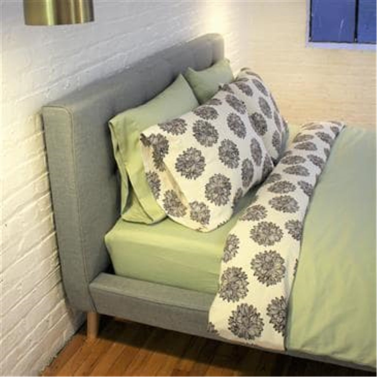 Body Pillow W/Zip Cover  In Wlh E Organic Cotton Sateen Sheeting Printed Fabric