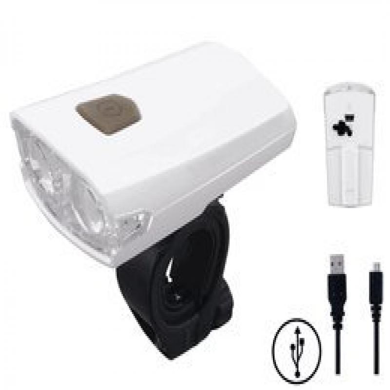 USB Rechargeable Super Bright Bike Headlight with Side View