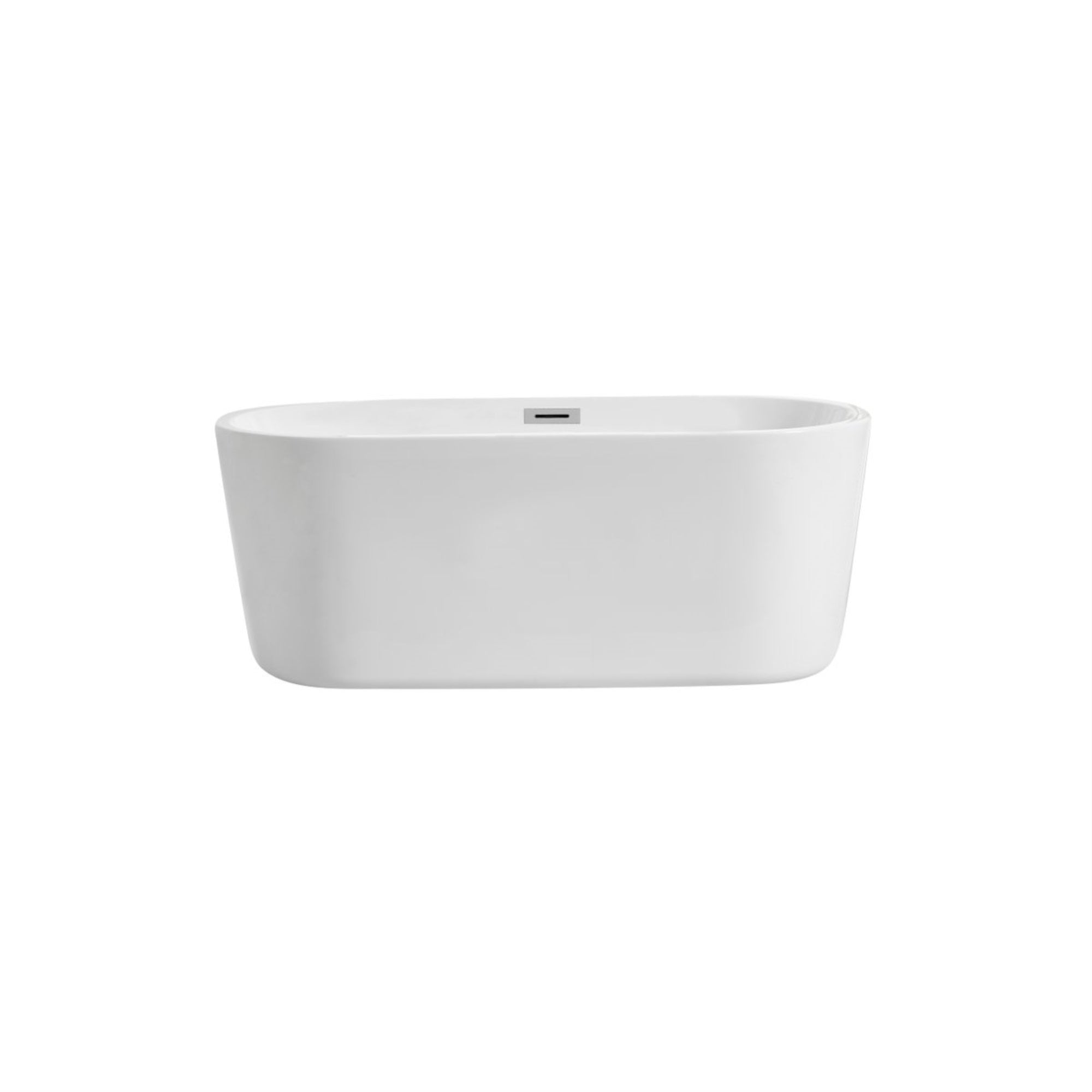 59 Inch Soaking Roll Top Bathtub In Glossy White