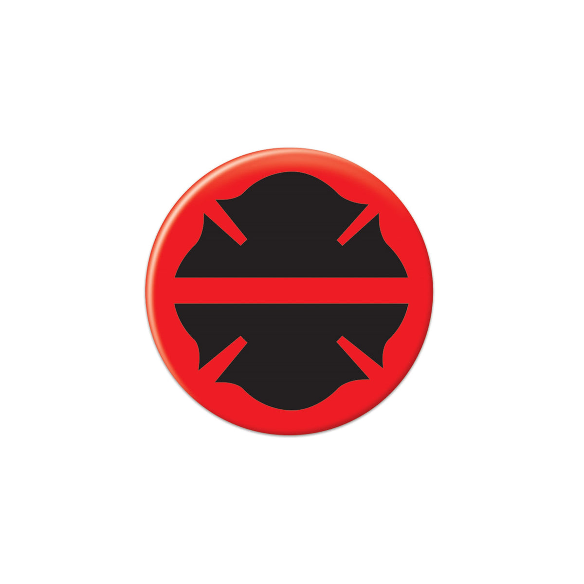 Firefighter Maltese Silhouette Button, (Pack Of 6)