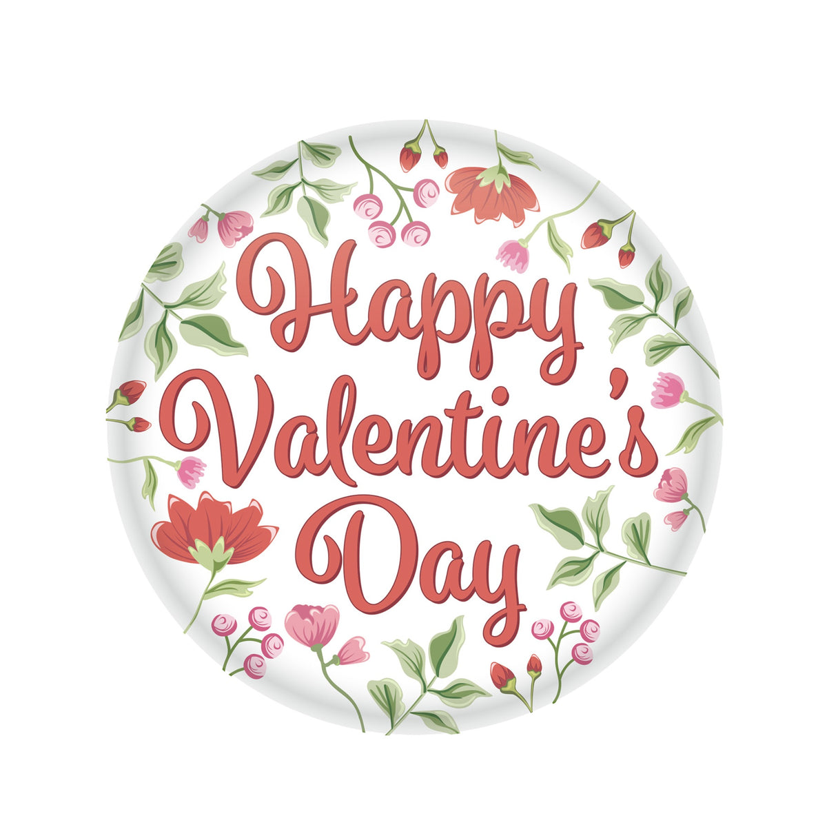 Happy Valentine'S Day Button 0 Pack Of 6