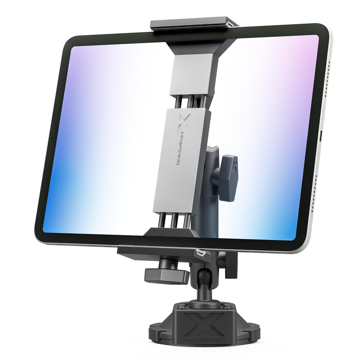 Bracketron Hd Tablet Dock Pro Dash And Window Metal Clamp Mount, Universal Tablet Holder For Cars And Trucks, Compatible With Tablets Up To 10 Inches Wide