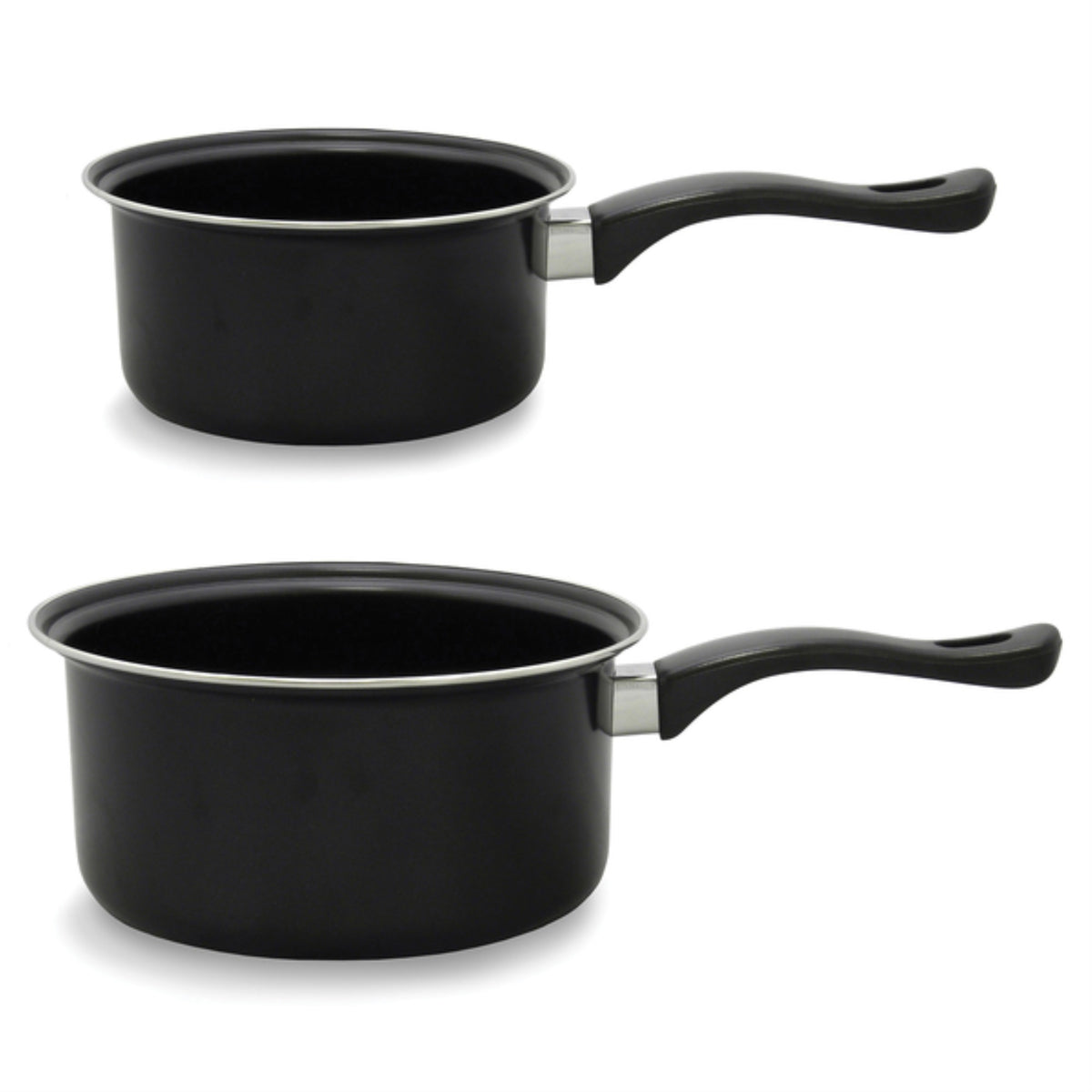 1.5&3Qt Saucepan Set Blk