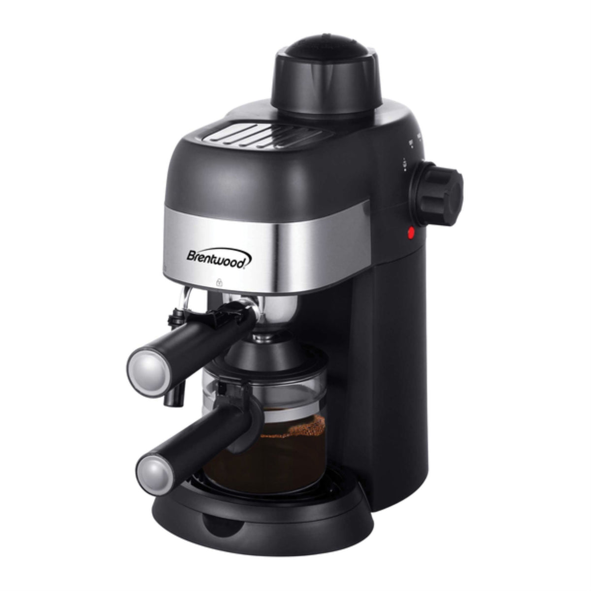 Brentwood Ga-134Bk Ga-134Bk 4-Cup Stainless Steel Espresso And Cappuccino Maker Machine