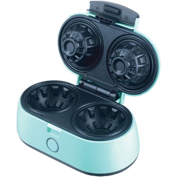 Dbl Waffle Bowl Mkr Blu