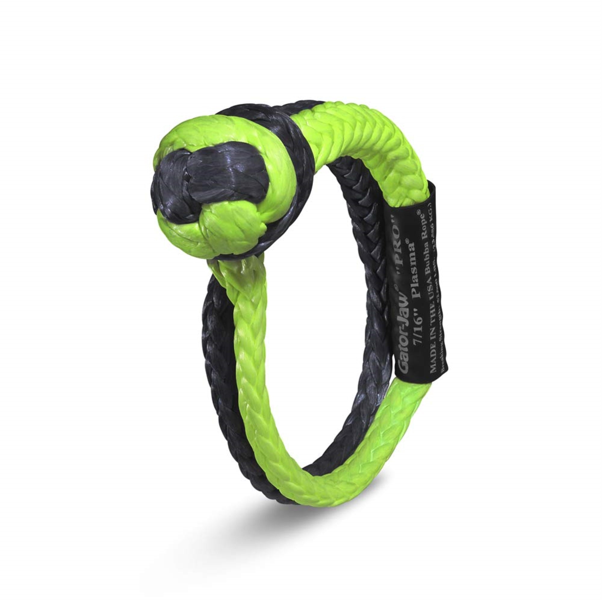 Rope Gator-Jaw Pro Synthetic Shackle, 7/16 - Heavy-Duty Vehicle Tow Shackle: 52,300 Lbs. Capacity - Green