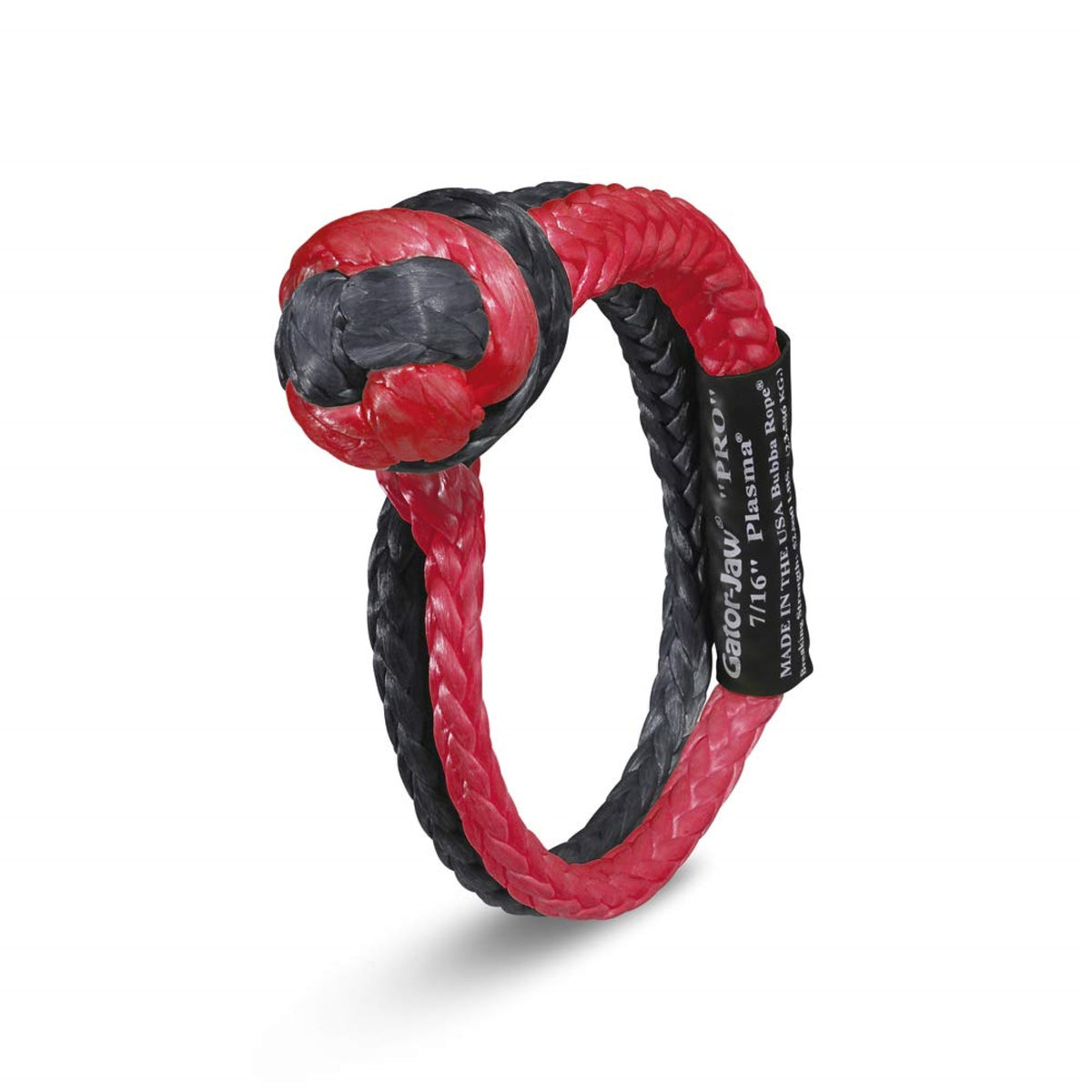 Rope Gator-Jaw Pro Synthetic Shackle, 7/16 - Heavy-Duty Vehicle Tow Shackle: 52,300 Lbs. Capacity - Red