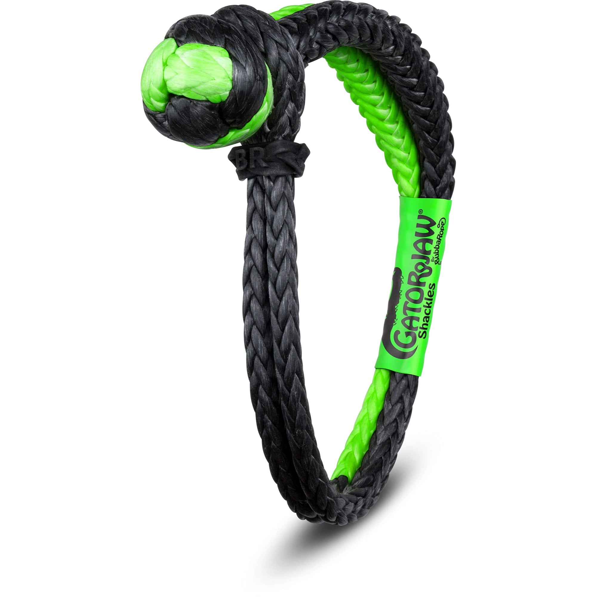 Rope 176746Nggb Heavy Duty 3/8' Synthetic Shackle Nexgen Pro Gator Jaw Breaking Strength Of 47,000 Lb With Hmpe In Green And Black, Accessory Ideal For Recovery And Towing Stuck Vehicle