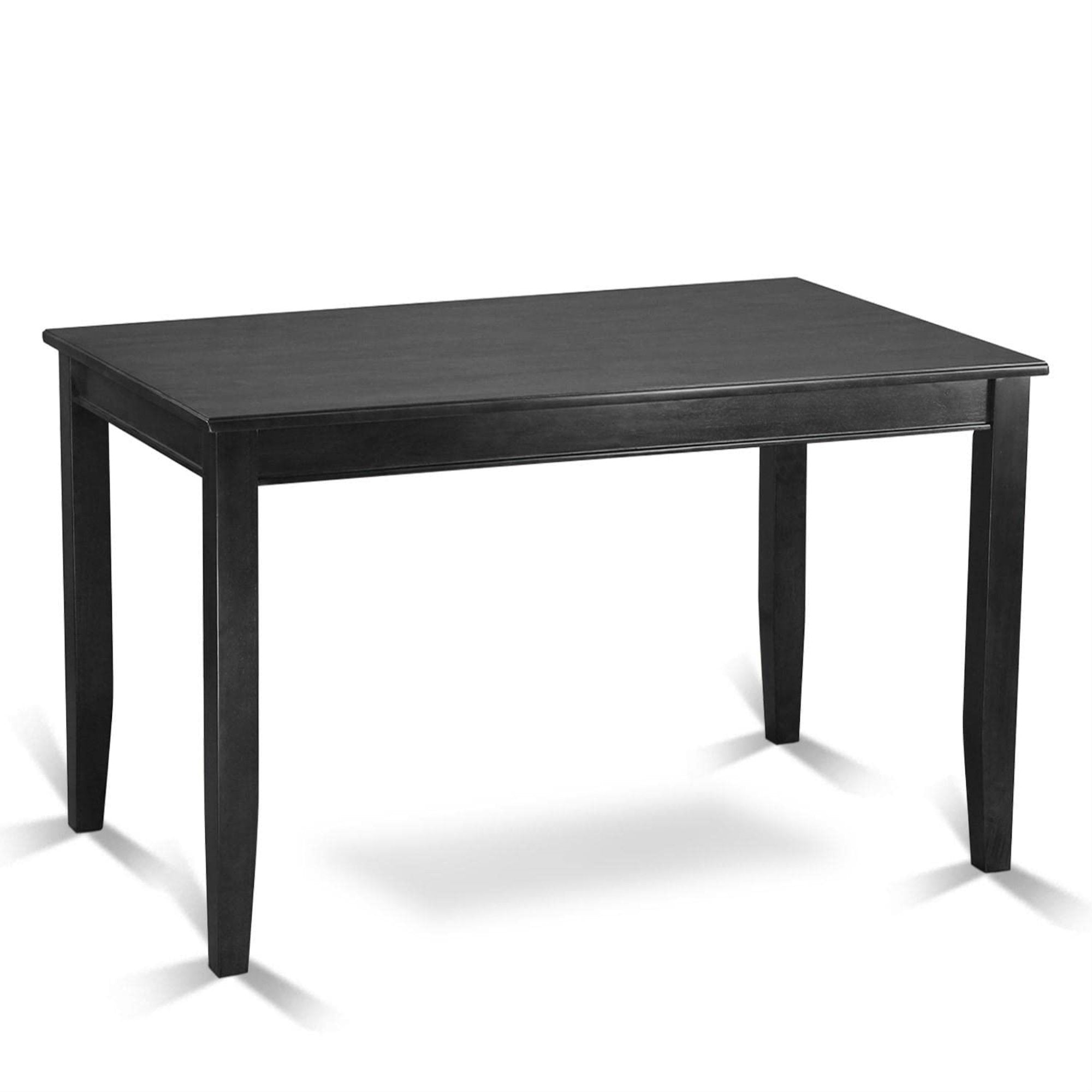 East West Furniture Buck3-Blk-Lc Buckland 3 Piece Counter Height Set Contains A Rectangle Kitchen Table And 2 Faux Leather Upholstered Dining Chairs, 30X48 Inch