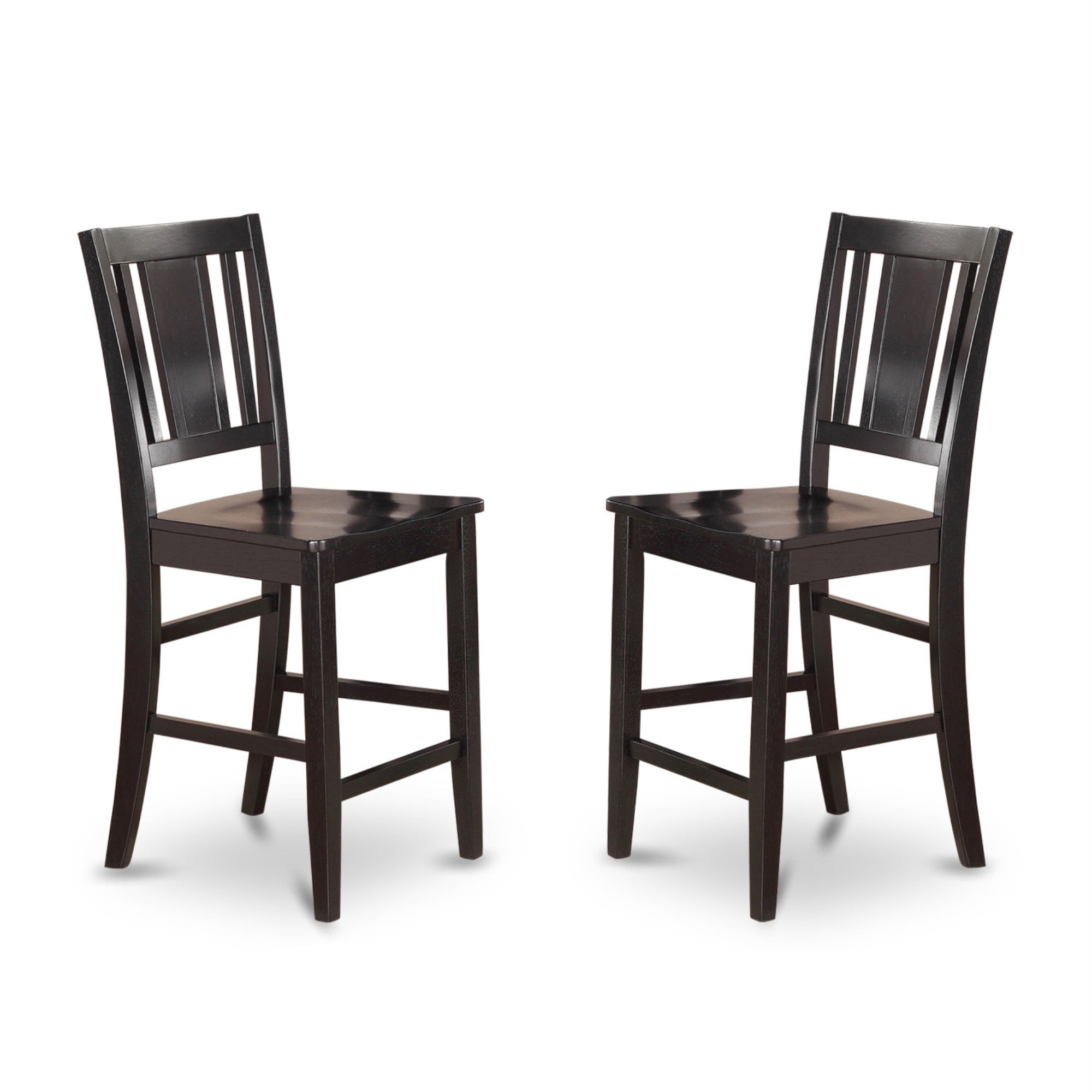 Yardlio Elegant Oak Finish Dining Kitchen Bar Stool | Stable Microfiber Upholstered Seats | Modern Tapered Legged Design | Contemporary Style