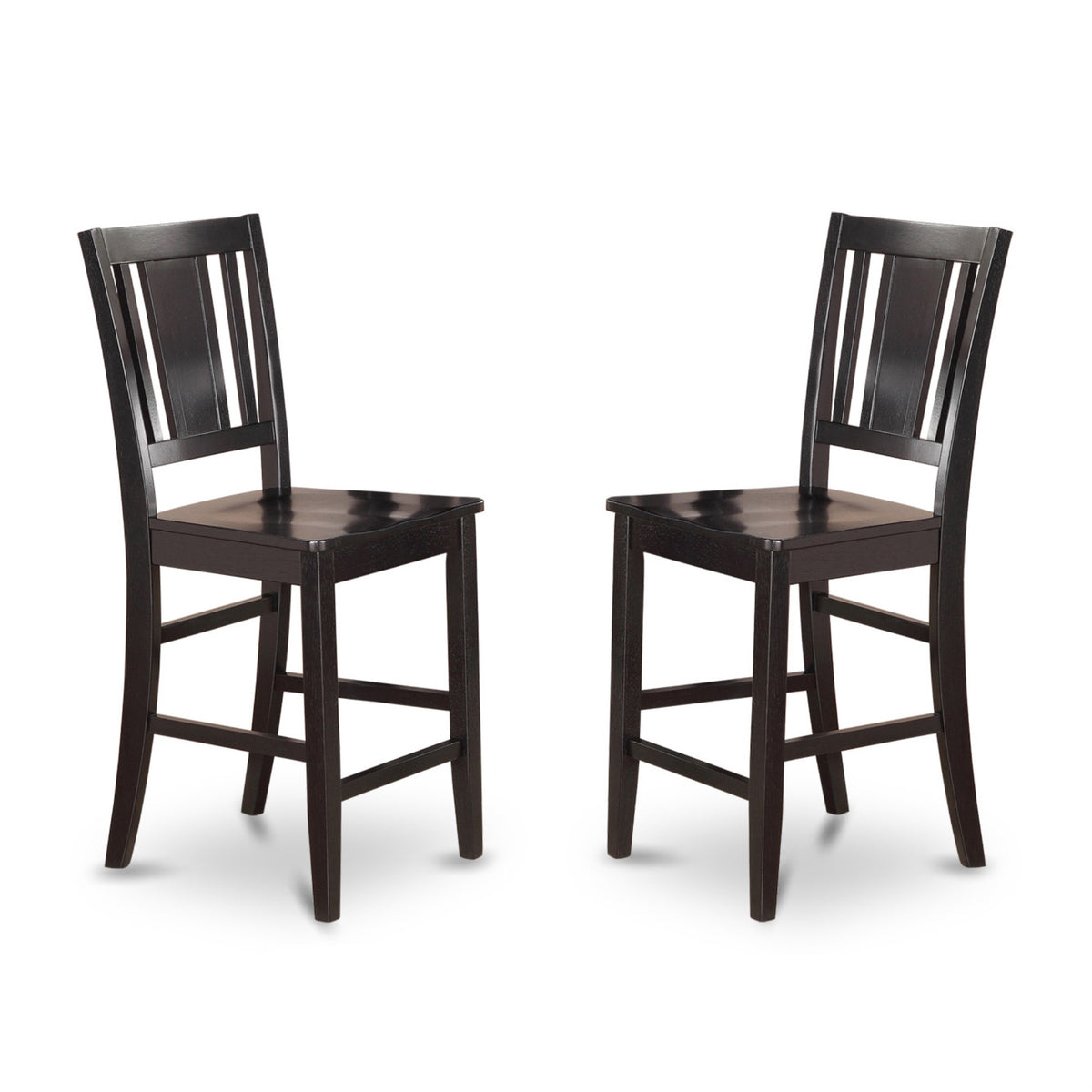 Yardlio Elegant Oak Finish Dining Kitchen Bar Stool | Stable Microfiber Upholstered Seats | Modern Tapered Legged Design | Contemporary Style
