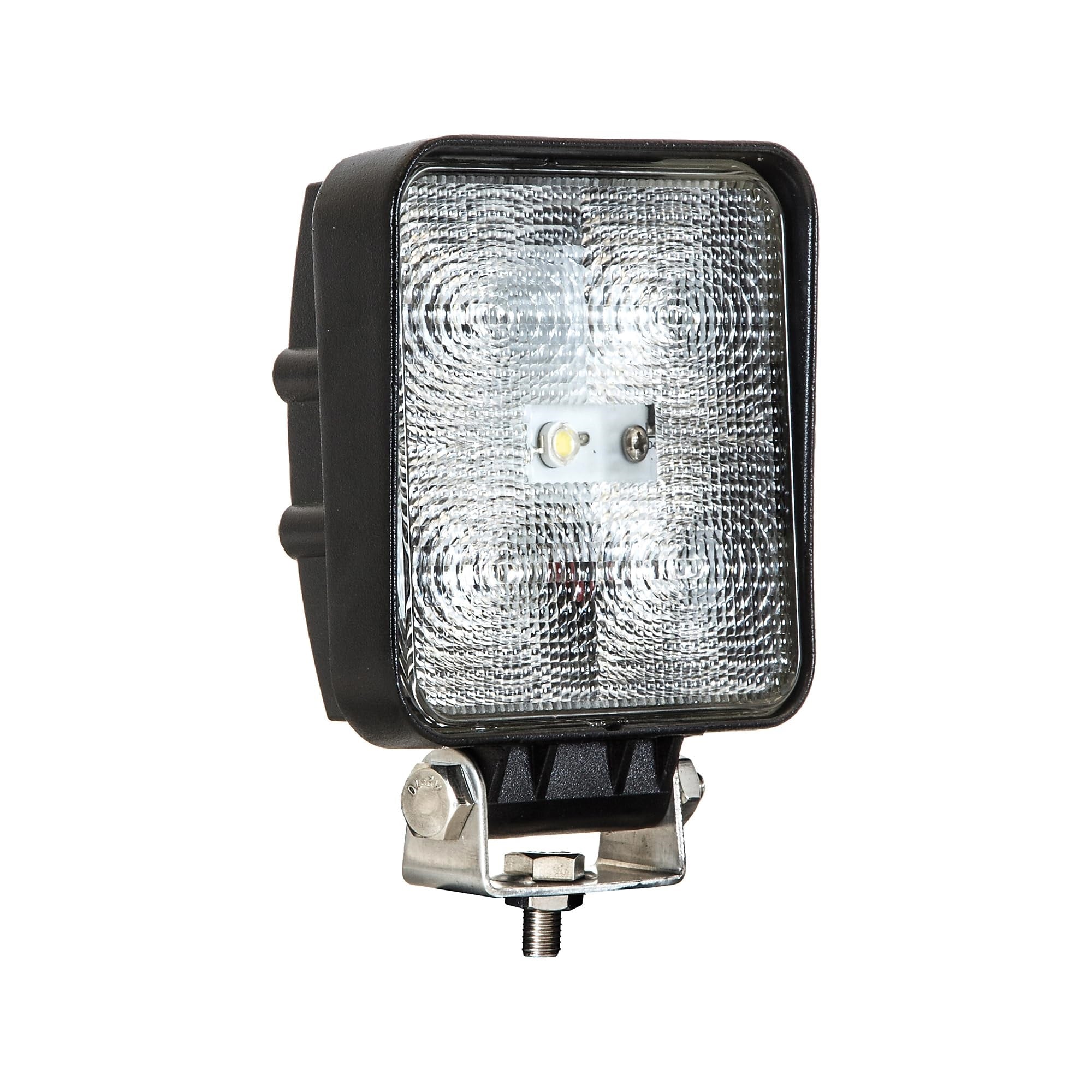 Buyers Products 1492117 4 Inch Wide Square Clear Led Flood Light, Black