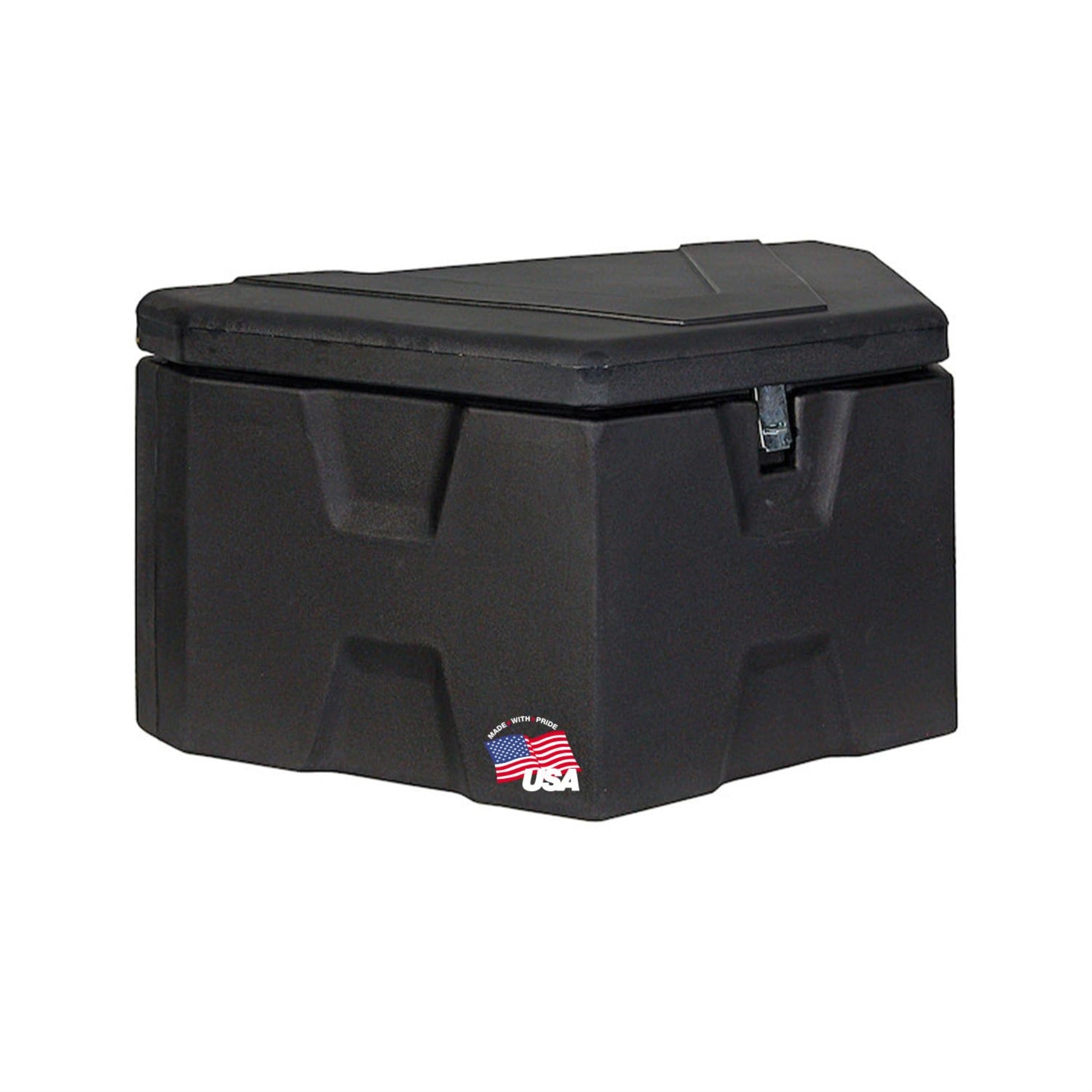 Buyers Products 1701680 Black Poly Trailer Tongue Truck Tool Cargo Storage Box,18 X 19 X 36 Inch, Made In The Usa, Trailer Tongue Box For Storage And Organization, Trailer Storage Box