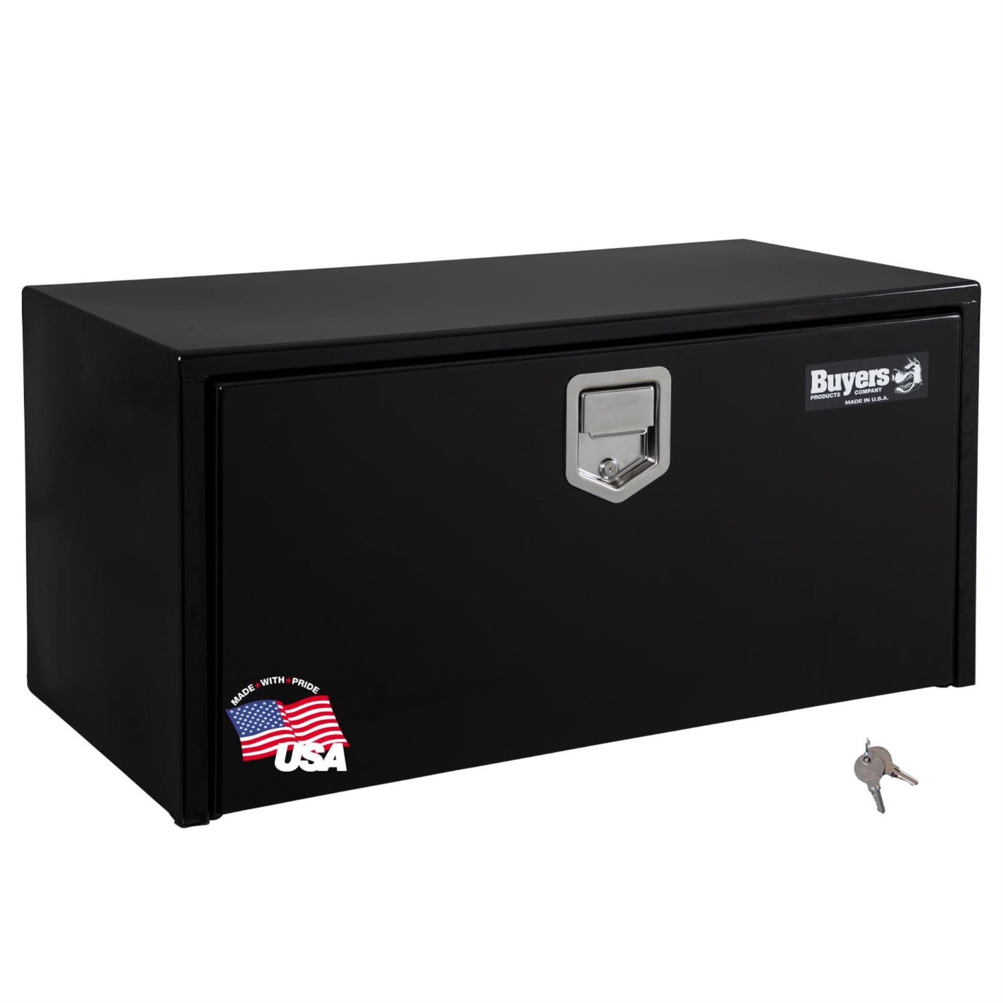 Buyers Products 1702105 Black Steel Underbody Truck Box With Paddle Latch, 18 X 18 X 36 Inch