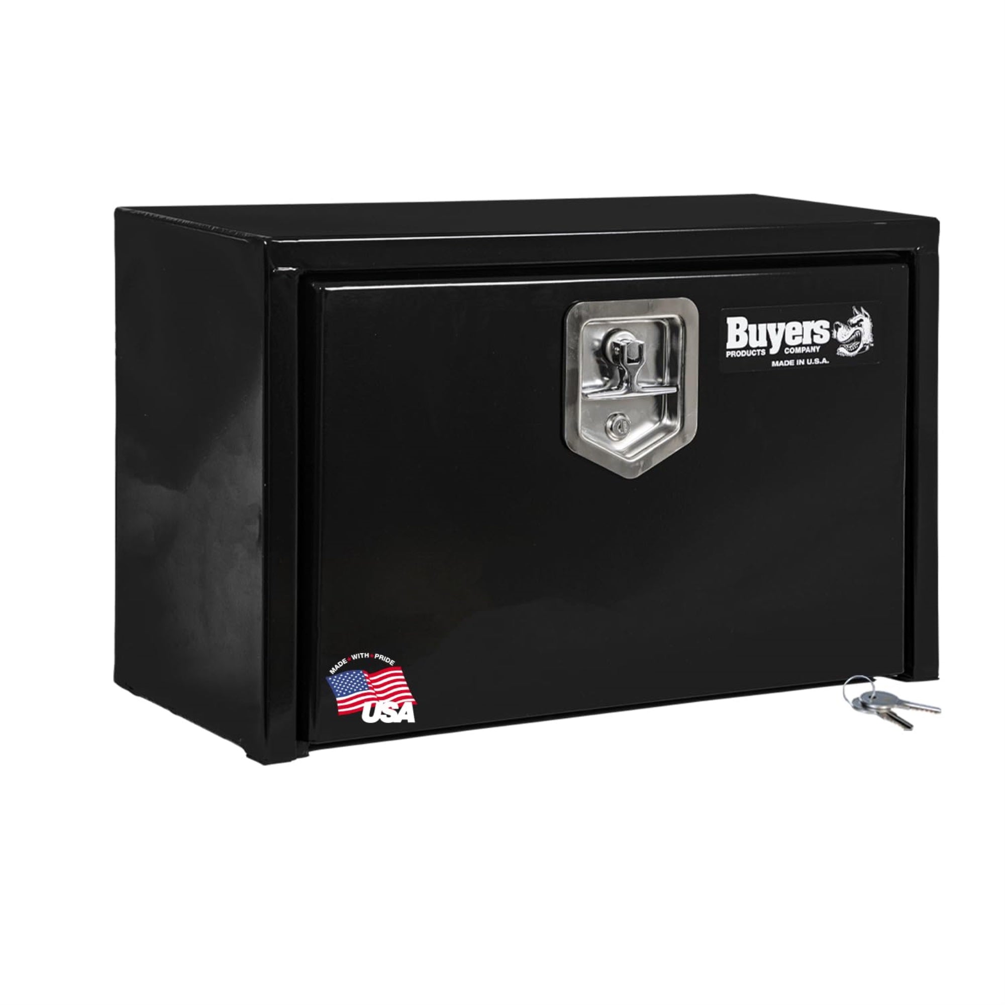 Buyers Products 1703312 Black Steel Underbody Truck Box With T-Handle Latch, 15 X 10 X 24 Inch