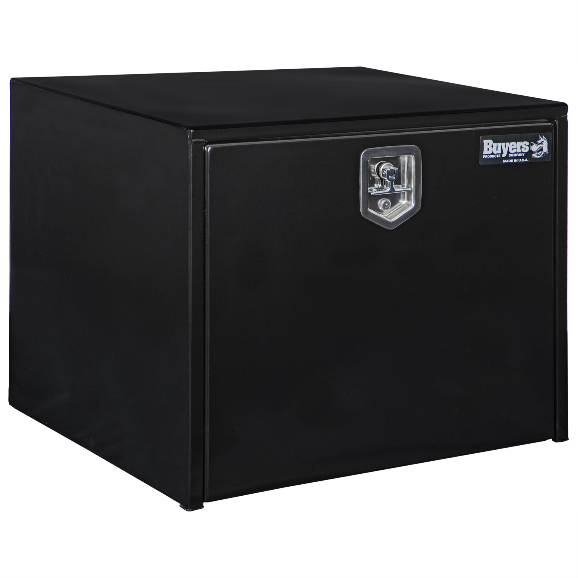 Buyers Products 1704303 Black Steel Underbody Truck Box With Lockable T-Handle Latch, 24 X 24 X 30 Inch, Made In The Usa, Truck Tool Box For Bed Of Truck, Pickup Truck Toolbox