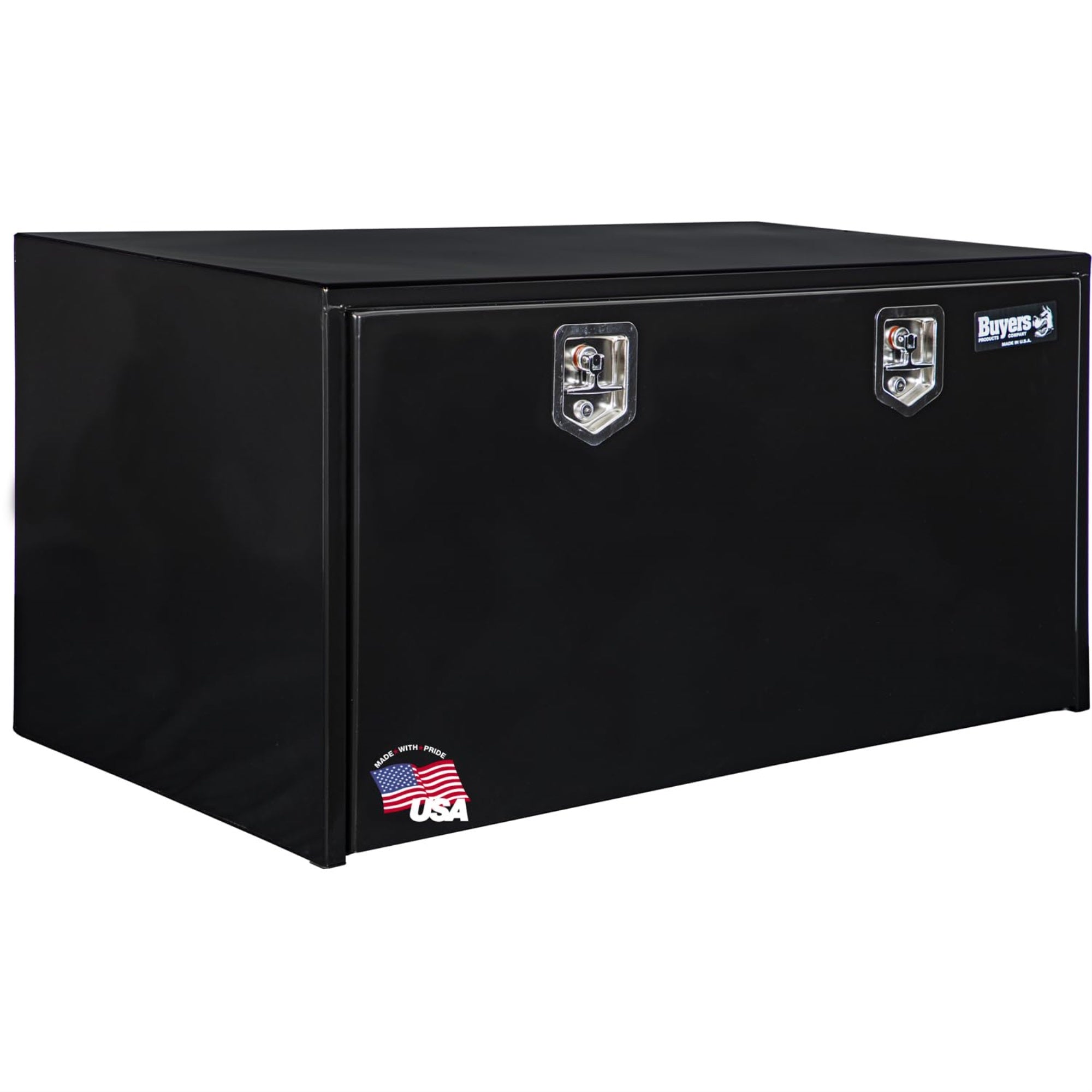 Buyers Products 1704315 Black Steel Underbody Truck Box With Lockable T-Handle Latch, 24 X 24 X 60 Inch, Made In The Usa, Tool Box For Bed Of Truck, Tool Chest For Storage & Organization