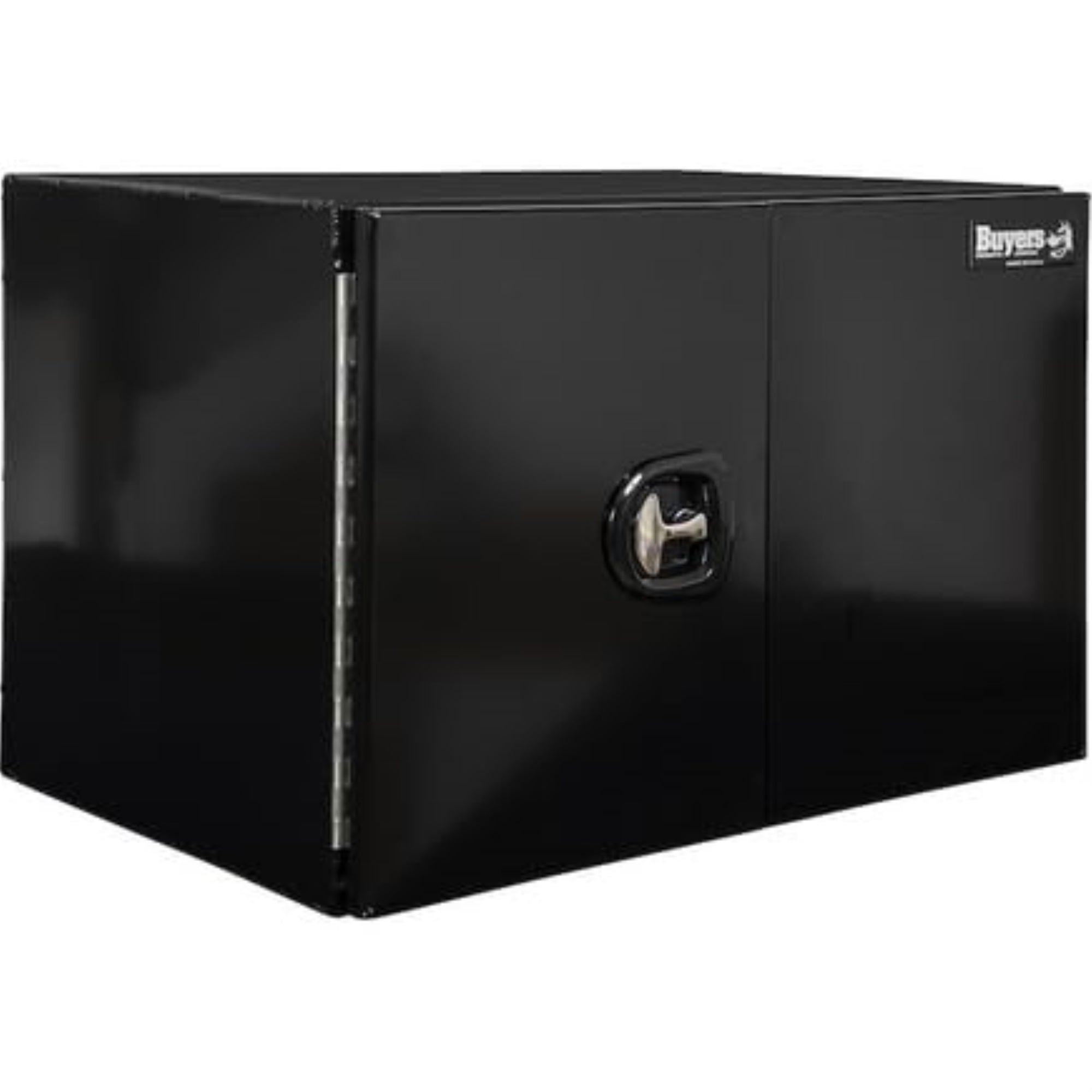 Buyers Products 1705805, 18X18X36' Black Smooth Aluminum Underbody Truck Box - Double Barn Door