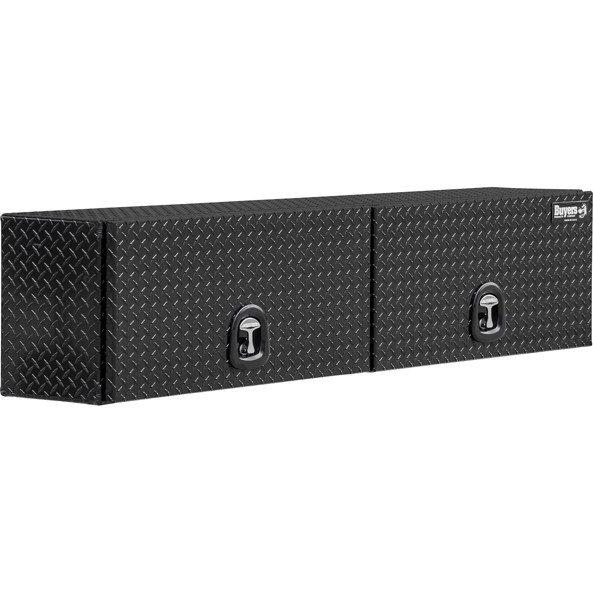 Buyers Products, 16X13X72 Gloss Black Aluminum Topsider, Width 16 In, Material Aluminum, Color Finish Diamond Plate Glossy Black, Model# 1721351