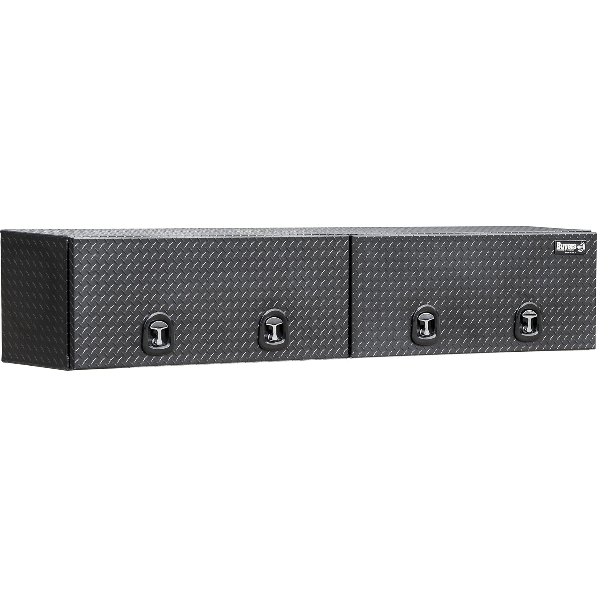 Buyers Products, 18X16X96 Textured Matte Black Aluminum Topsider, Width 18 In, Material Aluminum, Color Finish Diamond Plate Silver, Model# 1722770