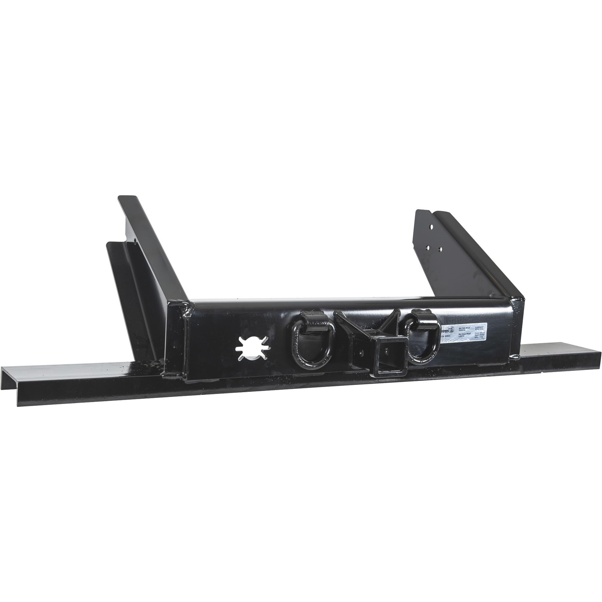 Buyers Products 1809070 Flatbed/Flatbed Dump Hitch Plate Bumper With 2-1/2 Inch Receiver, 20,000 Mgtw, Pintle Hook Hitch Plate, Flatbed Truck Accessories