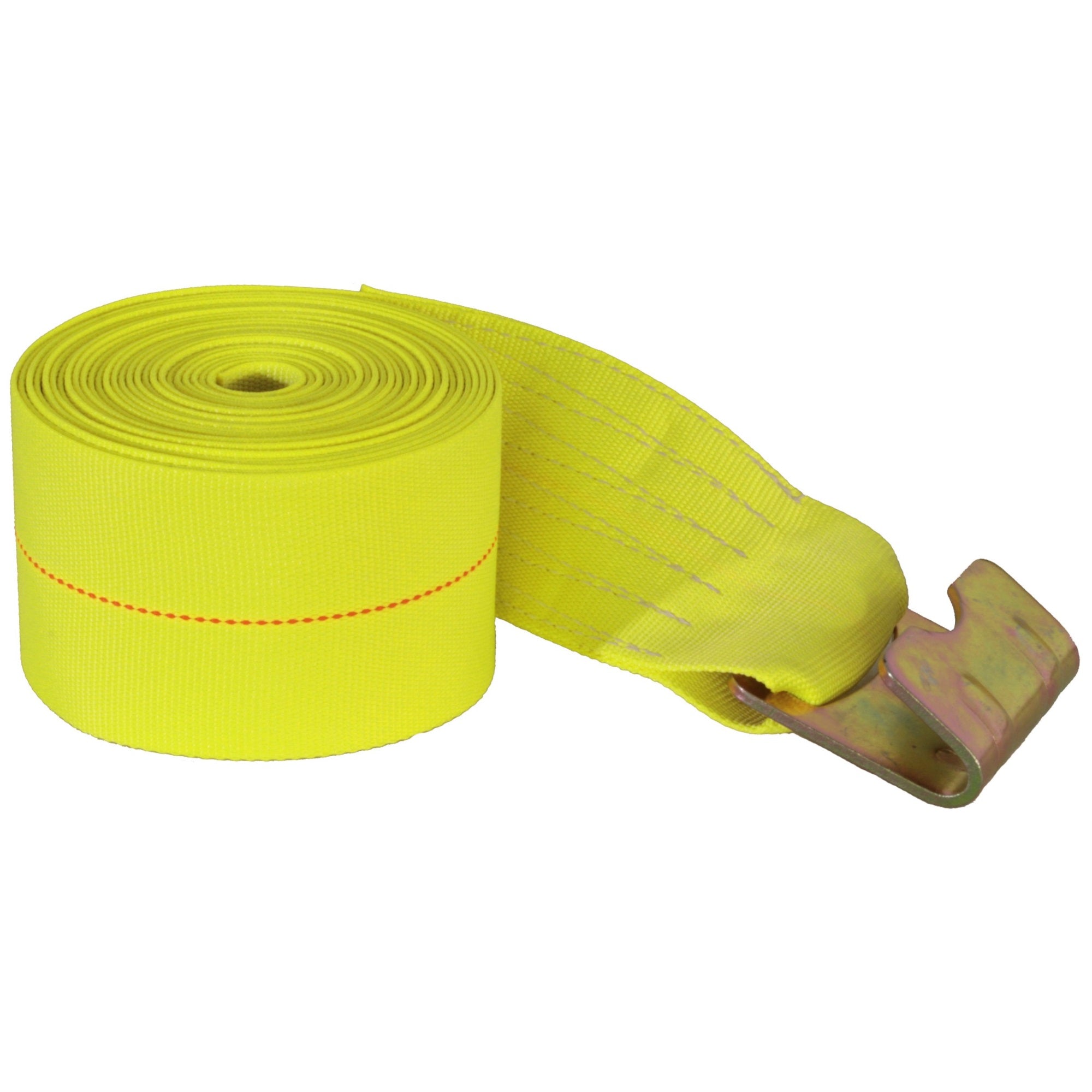 Buyers Products 1903085 Trailer Winch Strap, 4' X 30', Flat Hook, Wll 5,000, 15,000 Capacity Break Strength, For Bed & Trailer Deck Winches, Trailer Cargo Control Straps