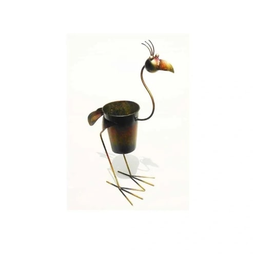 D-ART COLLECTION, INC Iron Standing Rooster Planter Dcor