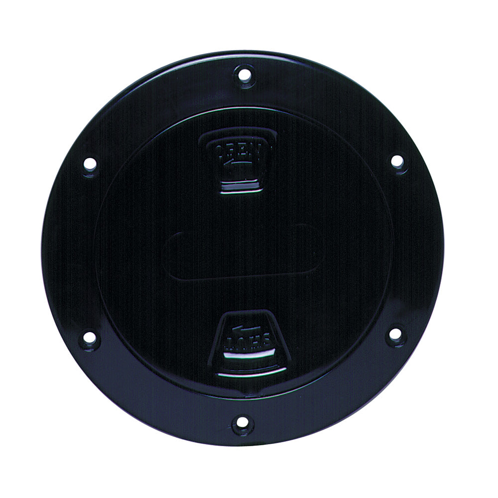 Beckson 4' Smooth Center Screw Out Deck Plate Black 4.5' Cut