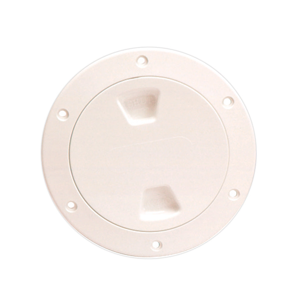 Beckson 4' Smooth Center Screw Out Deck Plate Beige 4.5' Cut