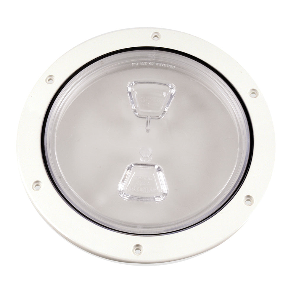 Beckson 6' Clear Center Screw Out Deck Plate White 6.5' Cut