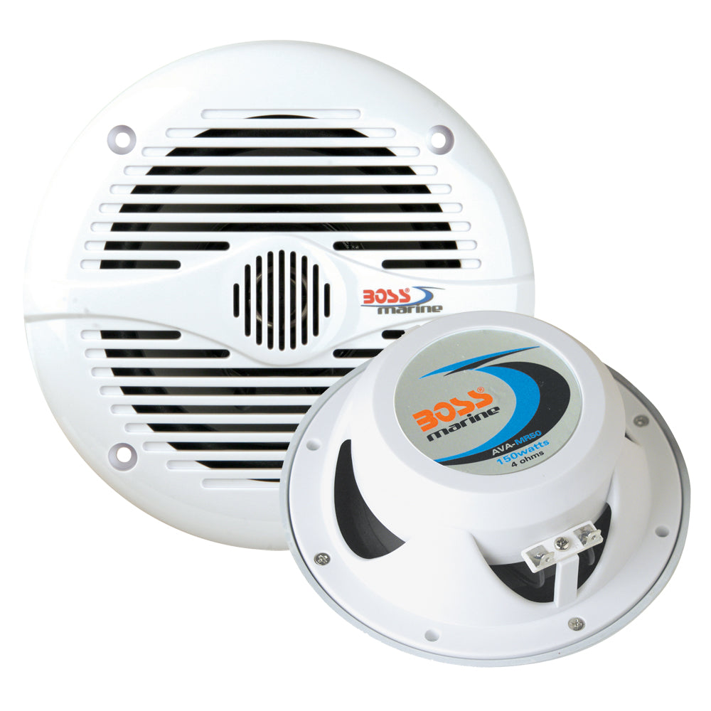 Boss Audio Mr50W White 5.25' Round Speakers (Pair)