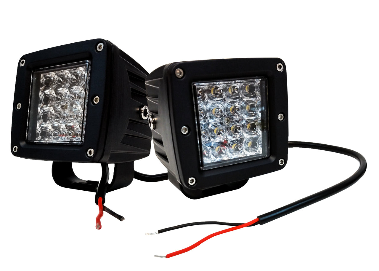 3″ Dual Color High Output White Amber LED POD light Changing Flasher Strobe Optic Lens