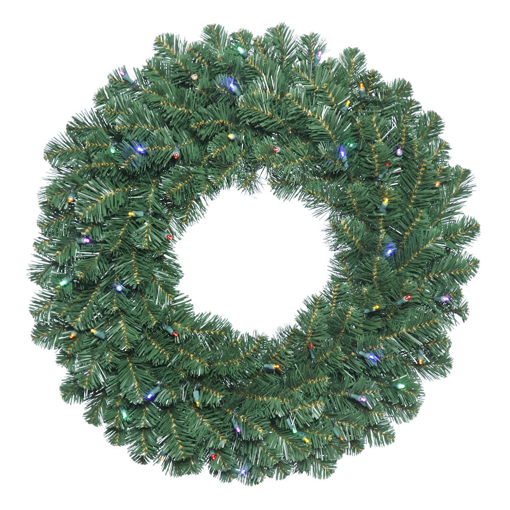Vickerman 30″ Oregon Fir Wreath WA 70LED Multi - C164632LED