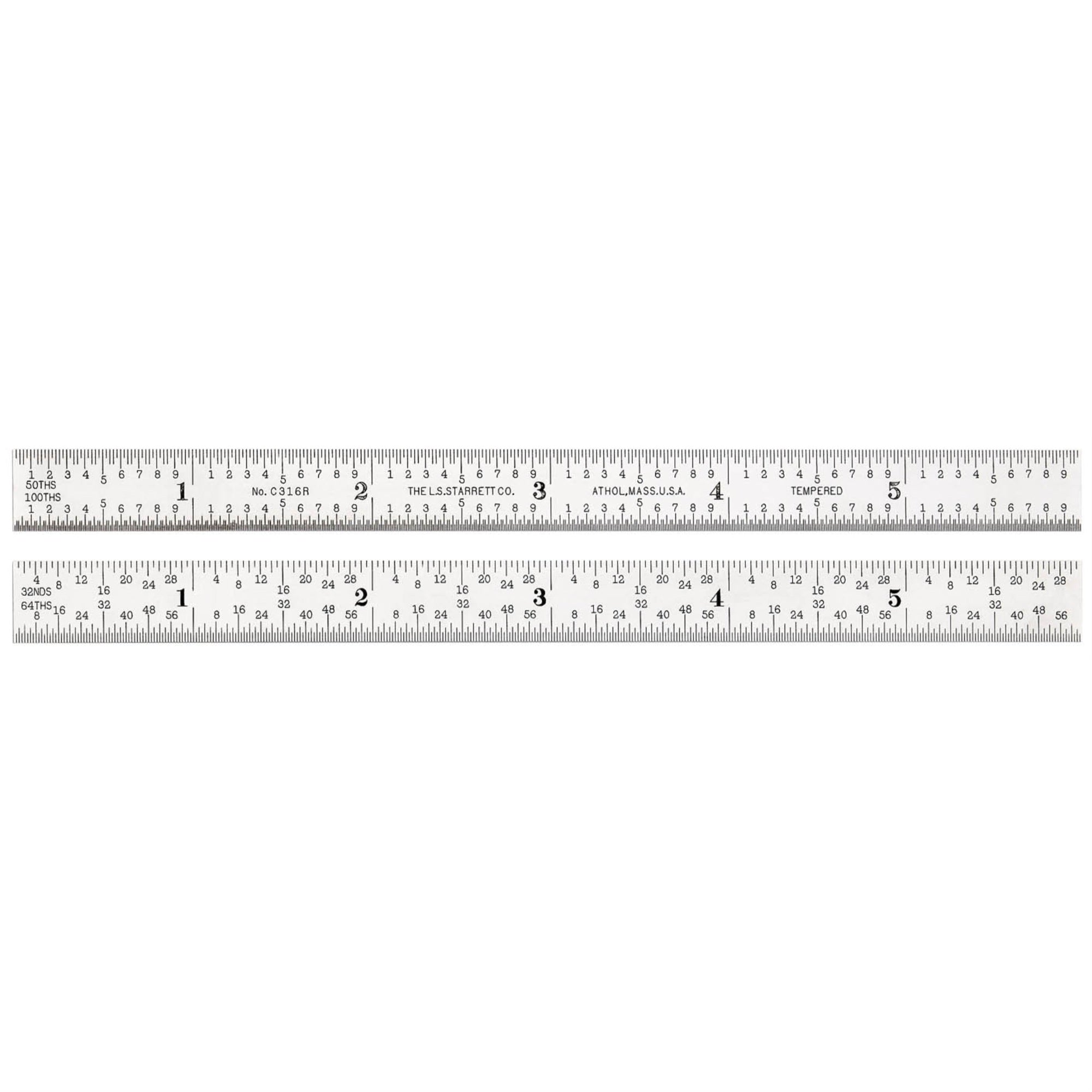 C316R-6 Steel Rule With Inch Graduation