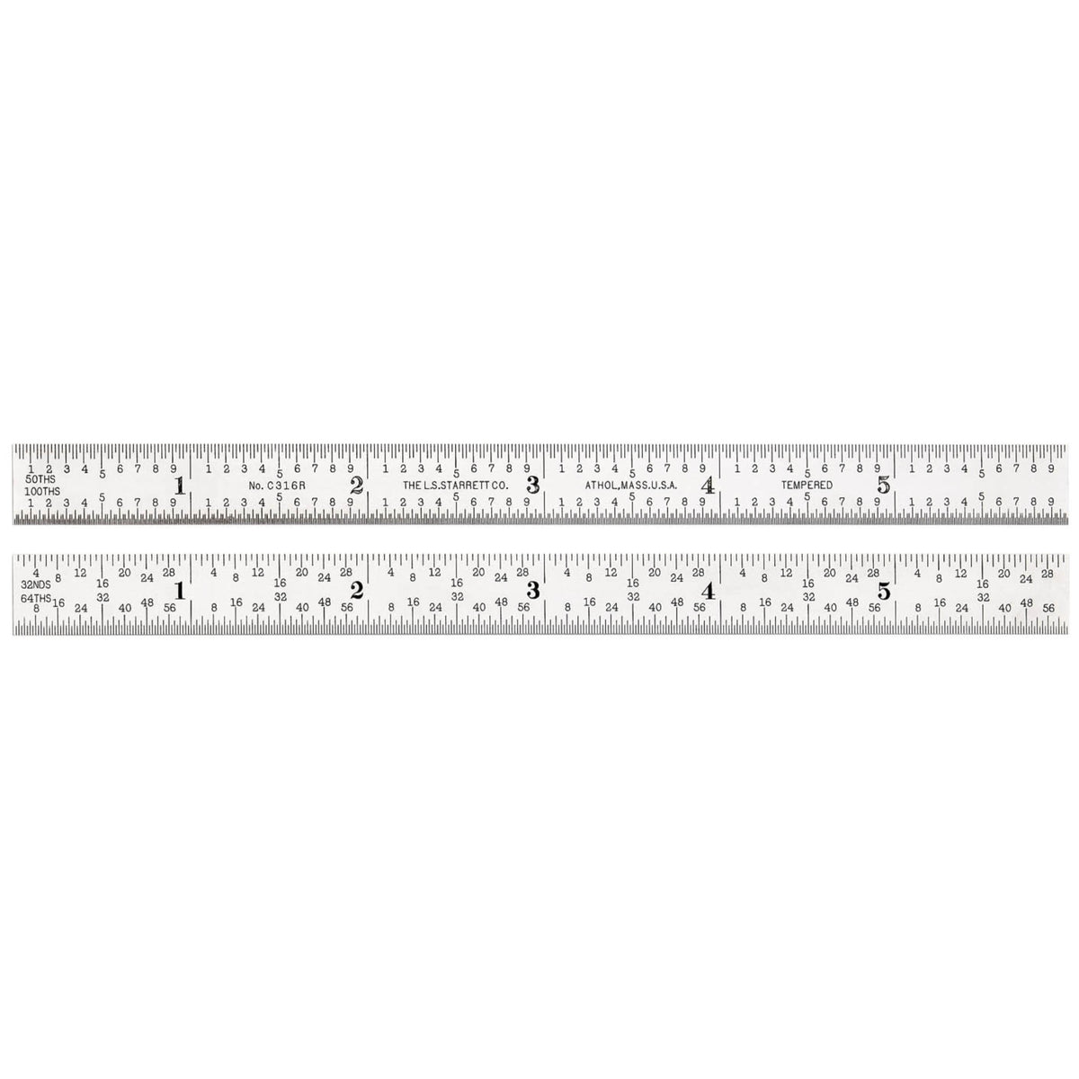 C316R-6 Steel Rule With Inch Graduation