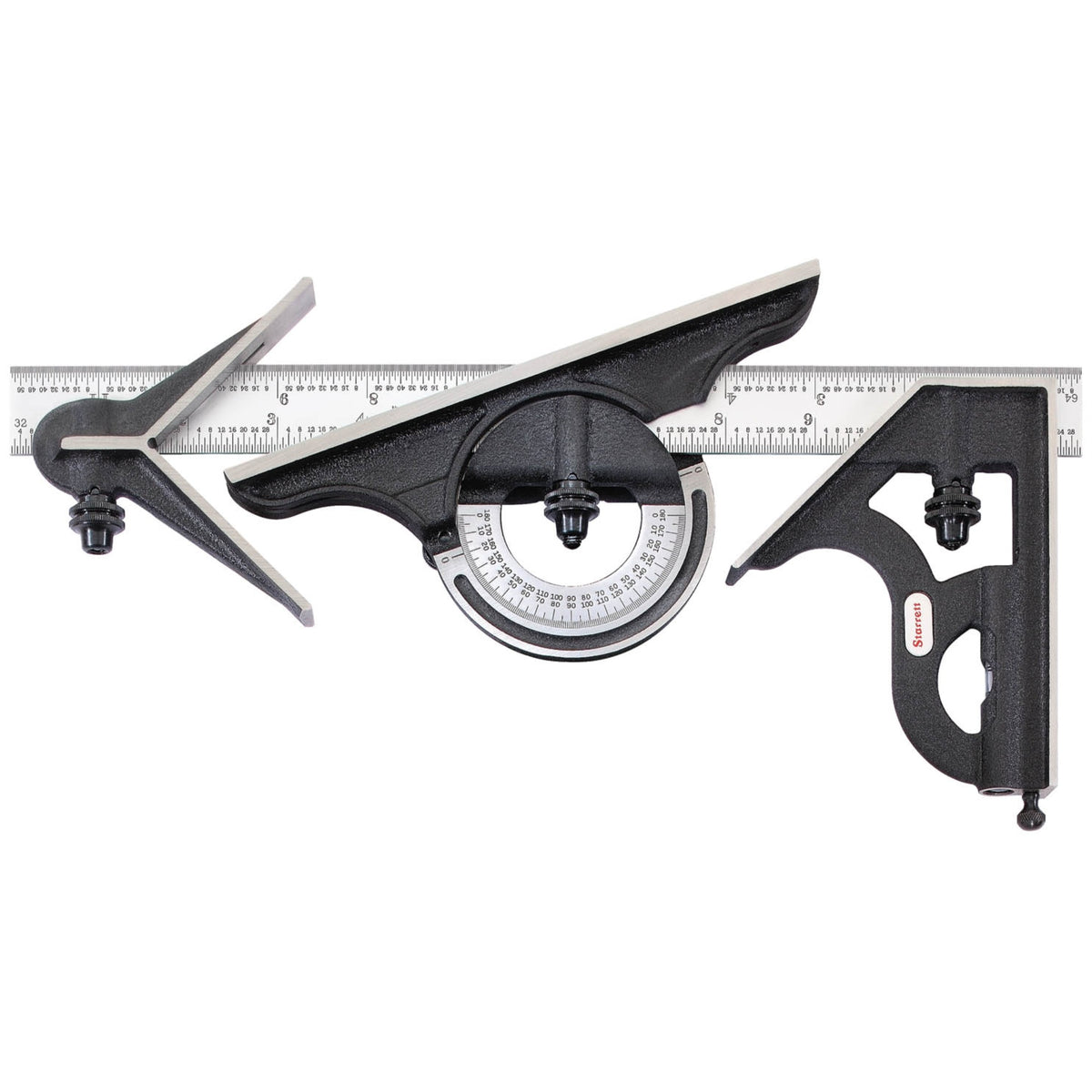 C435-12-4R 12 Combination Set With Square, Center And Reversible Protractor Head And Blade