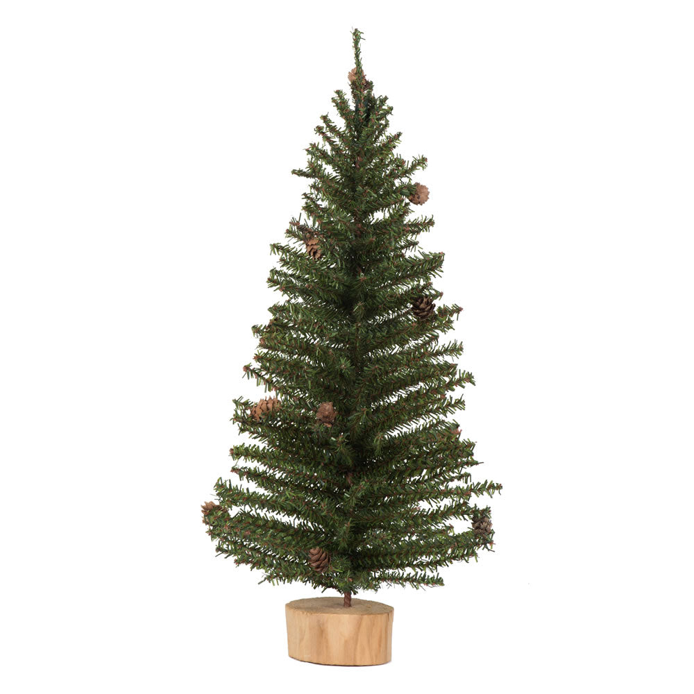 Vickerman 18″ Carmel Pine Tree 242 Tips Wood Base - C803918