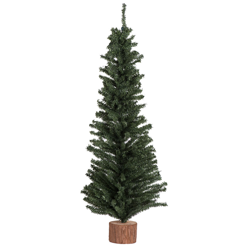 Vickerman 32″ Mini Pine Tree 383 Tips Wood Base - C804032