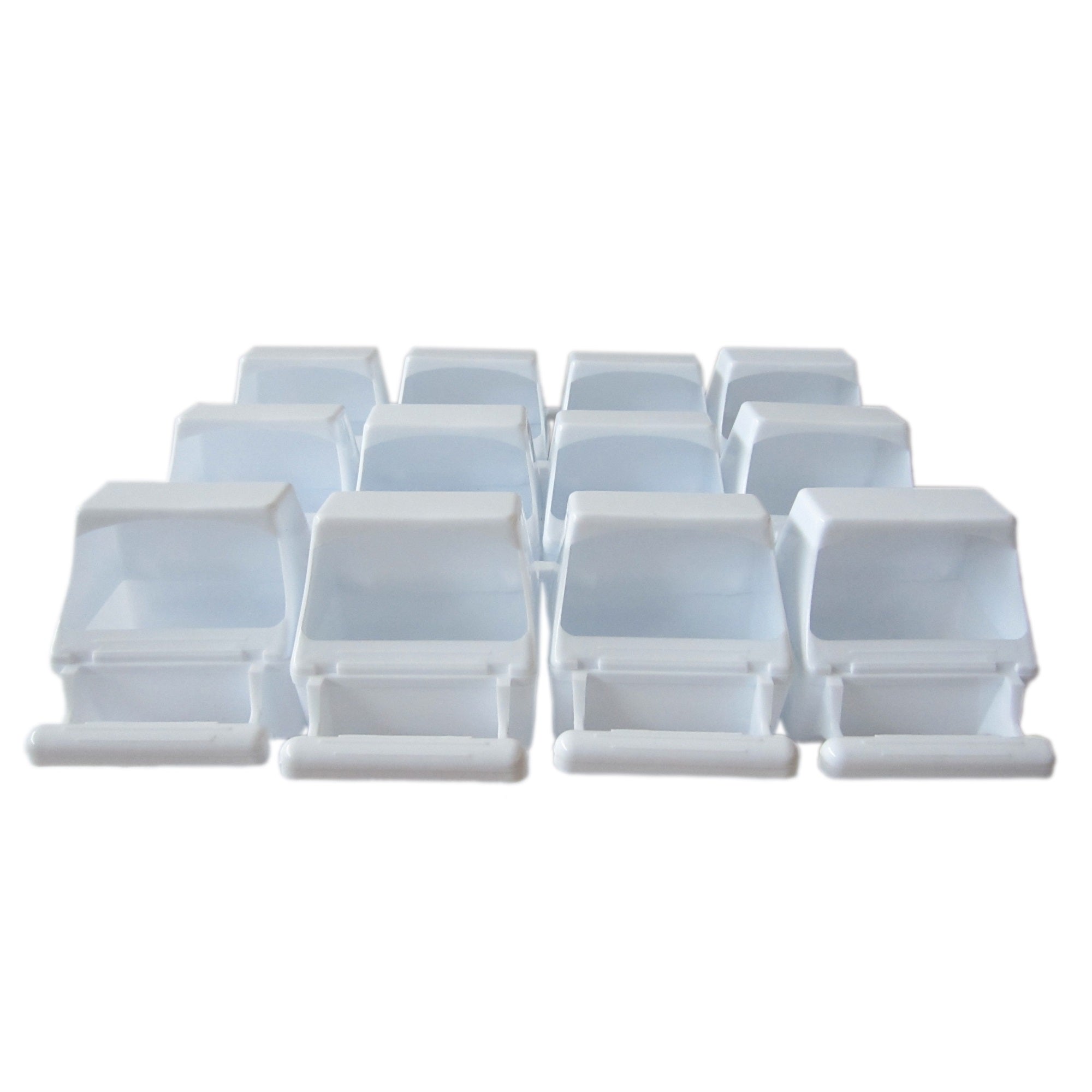Lot Of 12 Plastic Cup With Cover For Cages Sizes 18X14