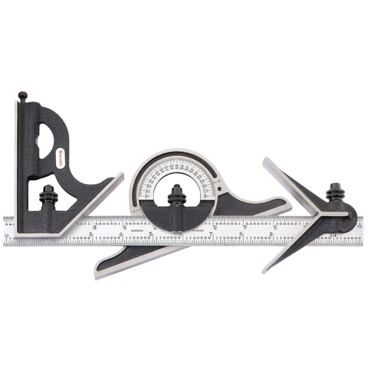 C9-12-4R 12' Combination Set With Square, Center And Non-Reversible Protractor Head And Blade