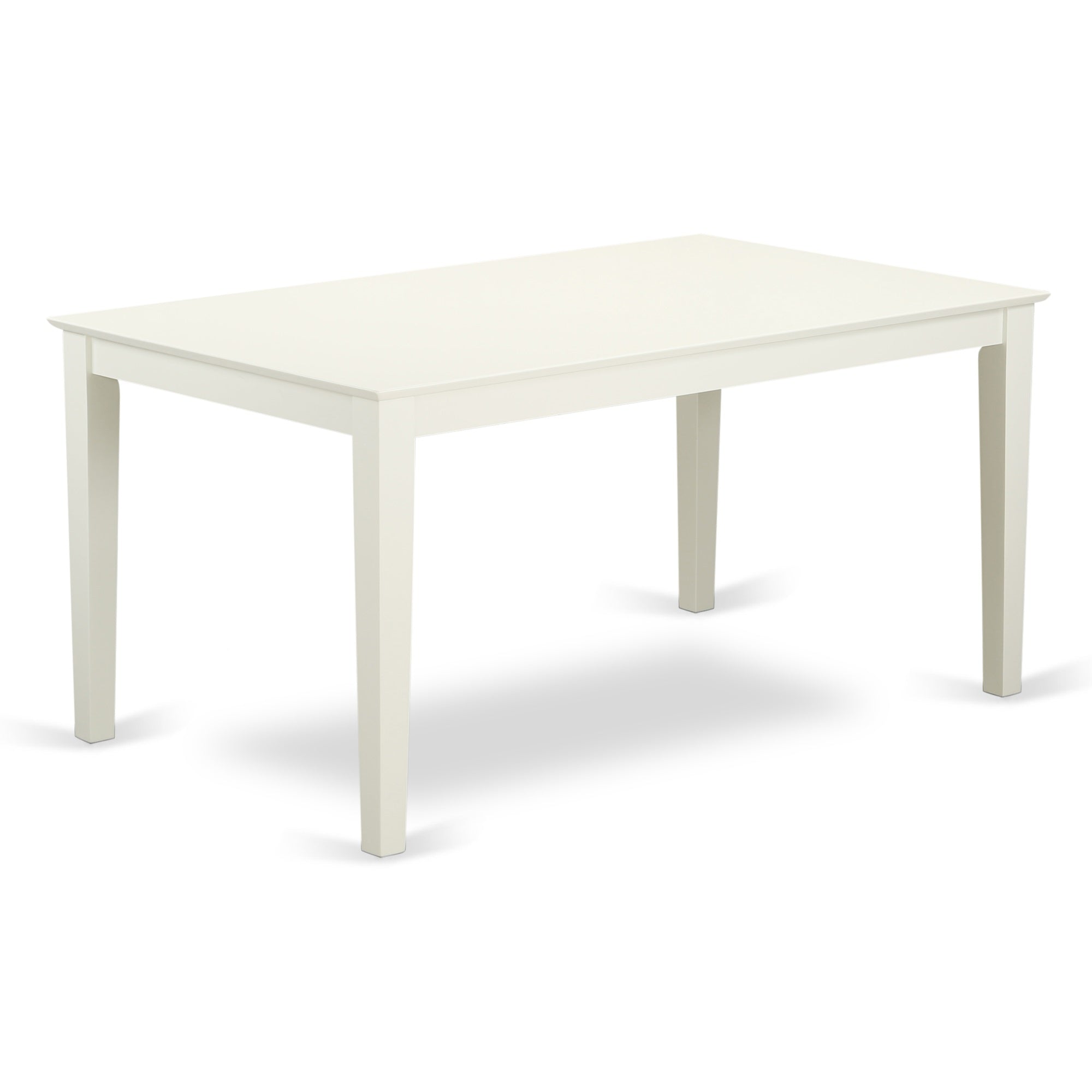 6-Piece Kitchen Table Set With Bench - Modern & Traditional Styles - Linen White Finish - Includes Table, 4 Wood Seat Chairs, And Bench