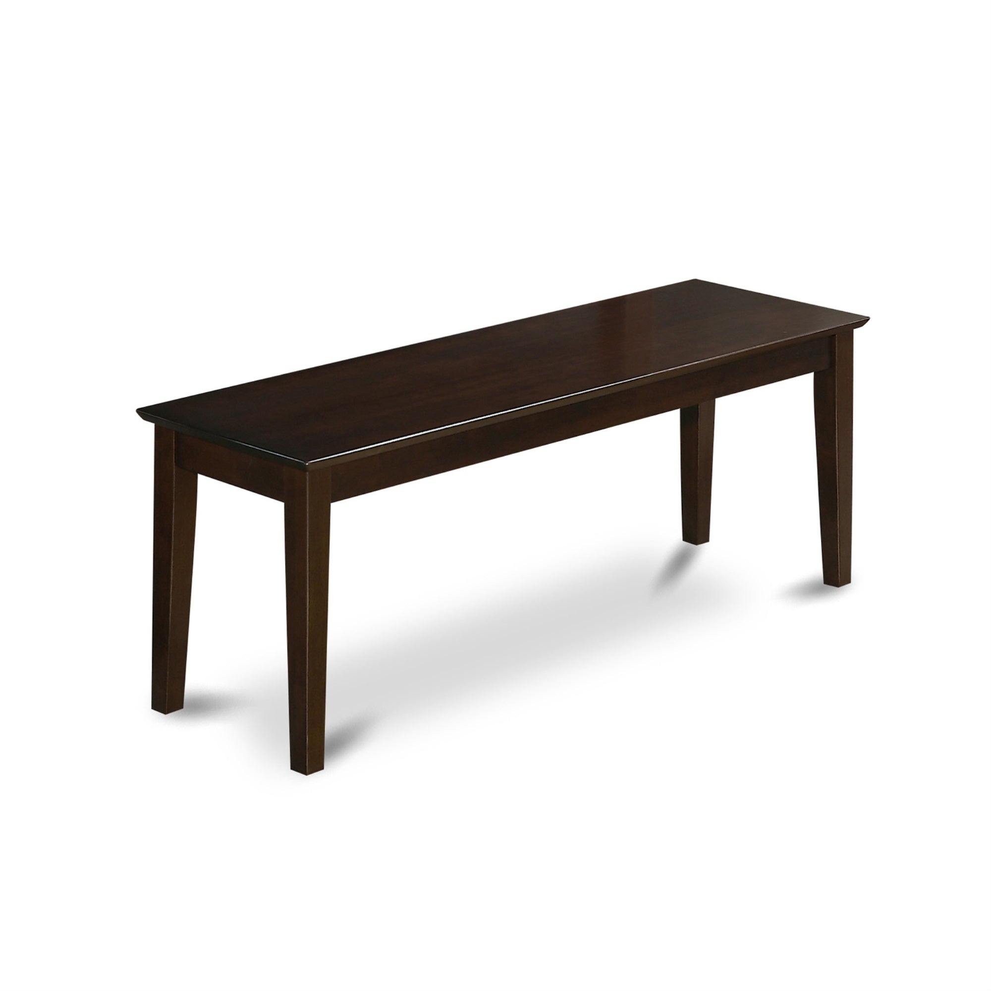 Cab-Cap-W Capri Bench With Wood Seat In Cappuccino