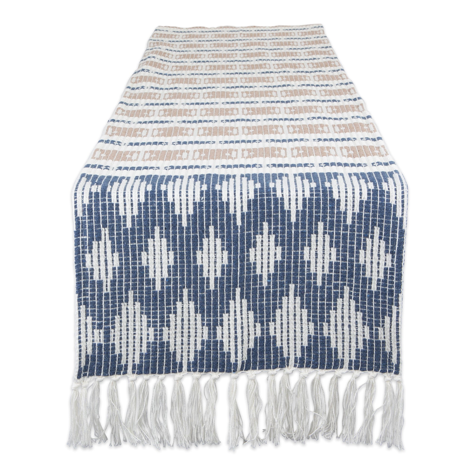 Dii French Blue/Stone Colby Southwest Table Runner