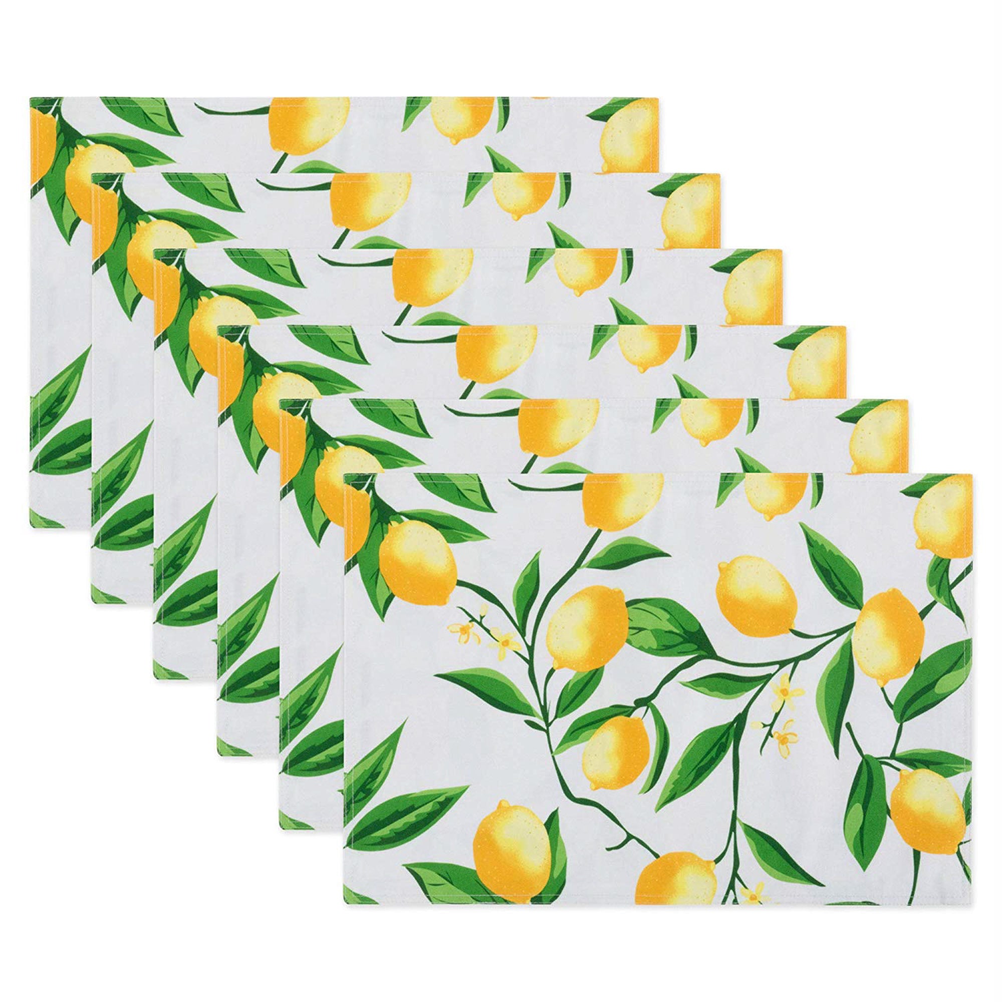 Dii Lemon Bliss Print Outdoor  Placemat (Set Of 6)