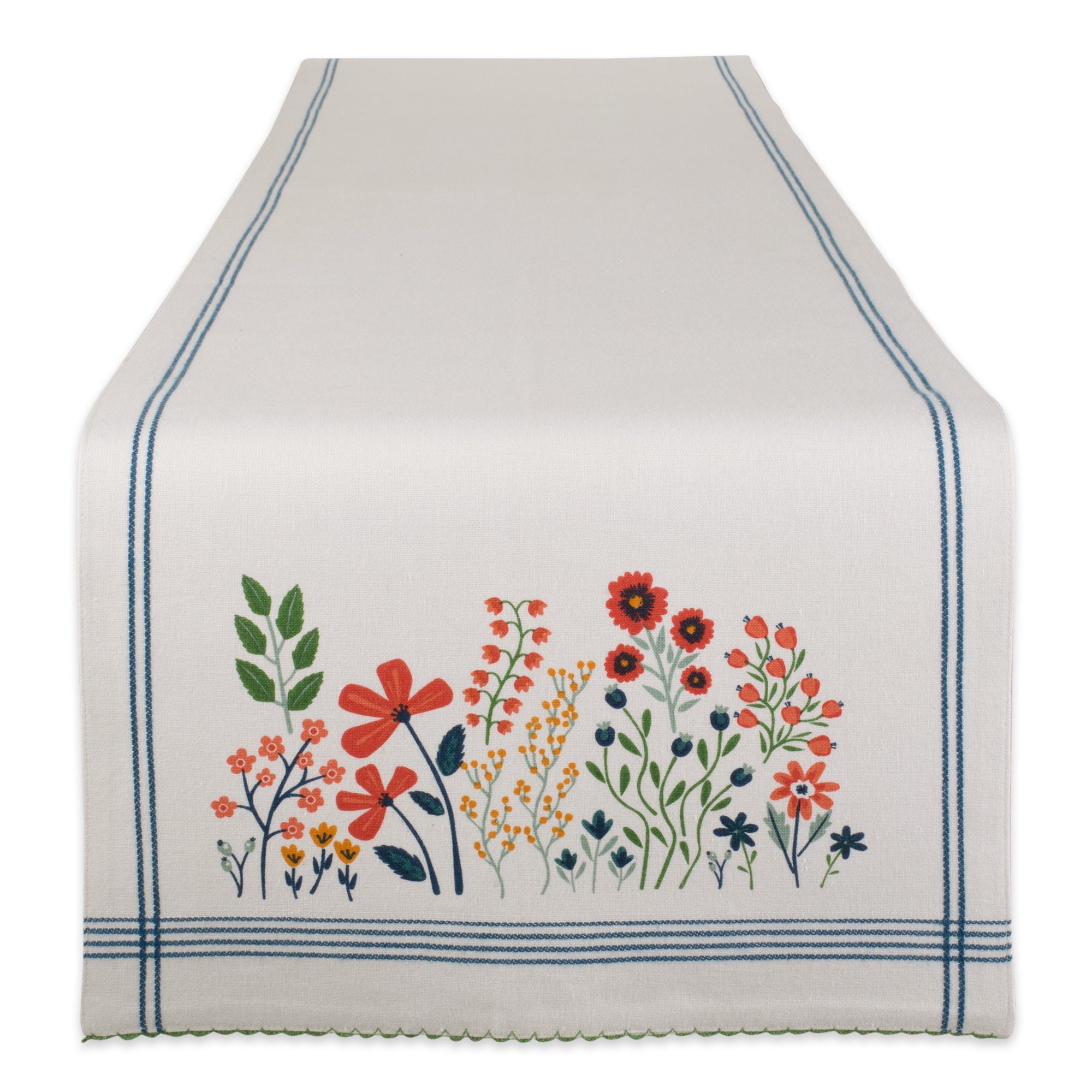 Dii Flower Garden Embellished Table Runner 14X108