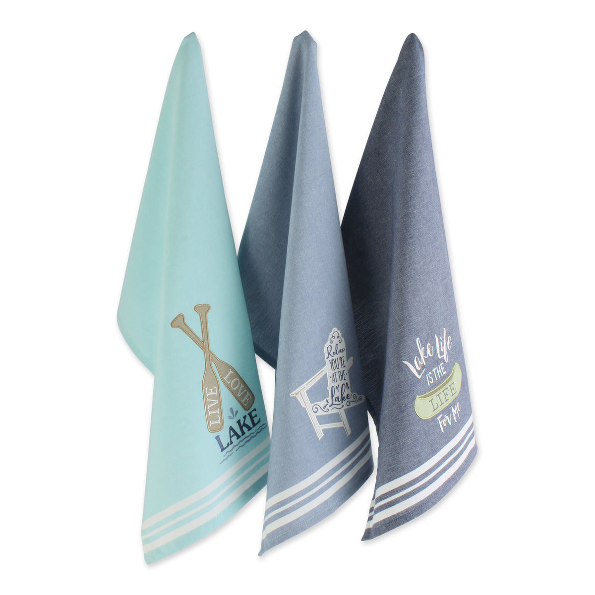 Dii Lake Plaid Home Collection, 18X28, Lakeside, 3 Pieces
