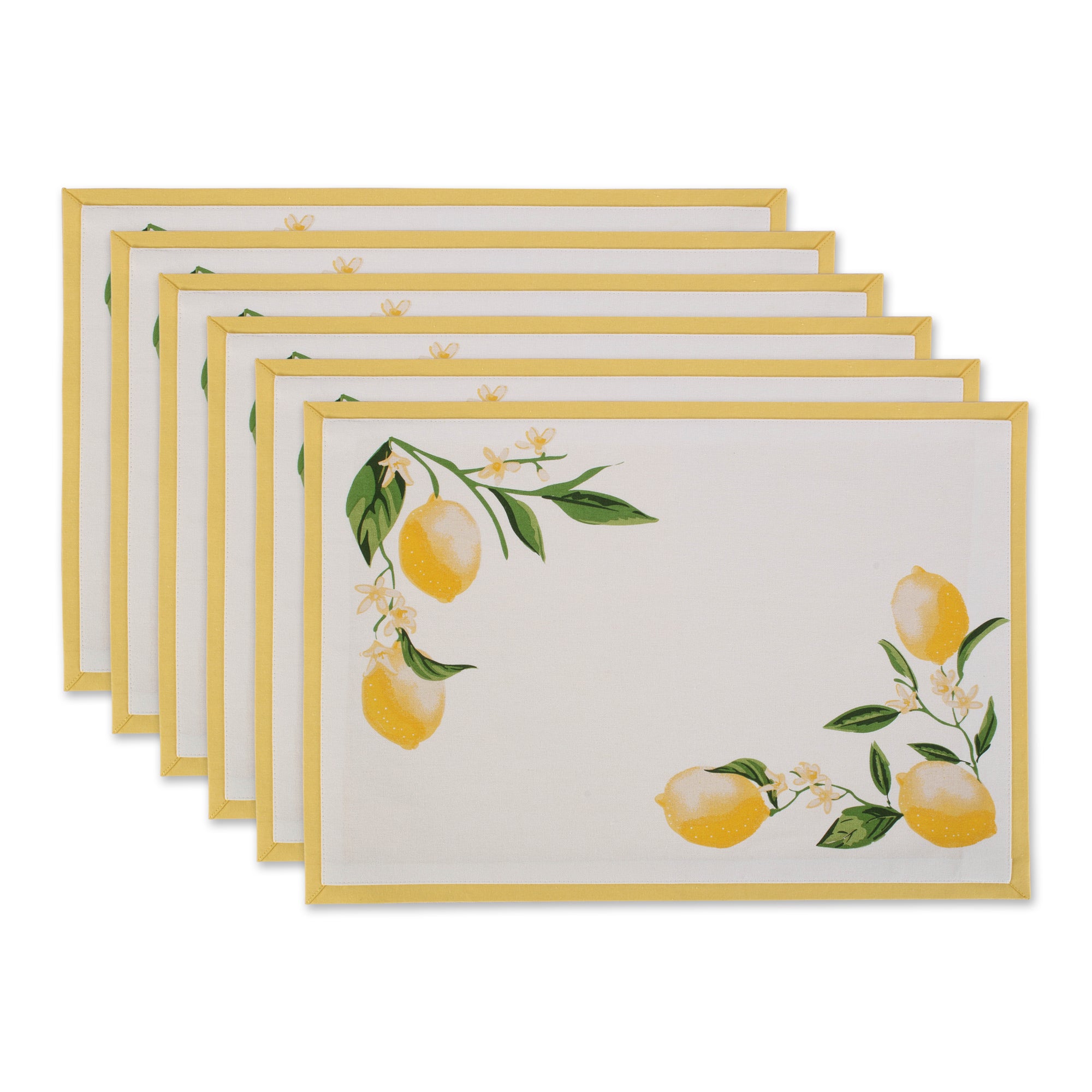 Dii Lemon Bliss Kitchen Textiles, 13X19, Lemon Bliss, 6 Pieces